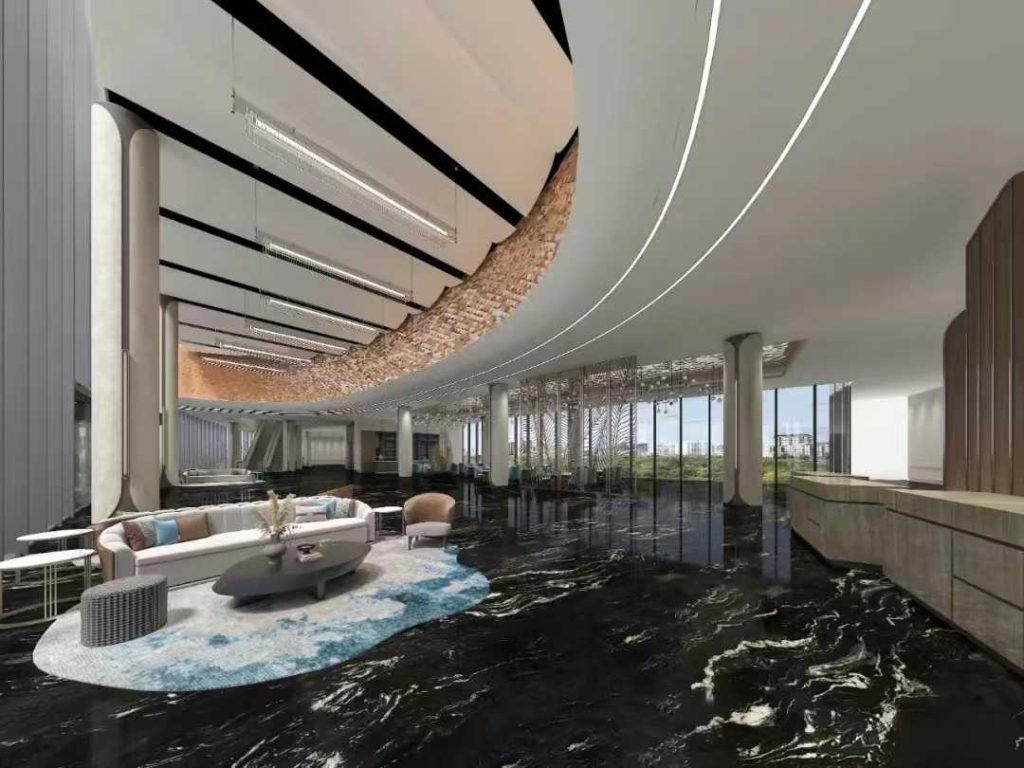 Cosmic Gold Granite Lobby Floorings