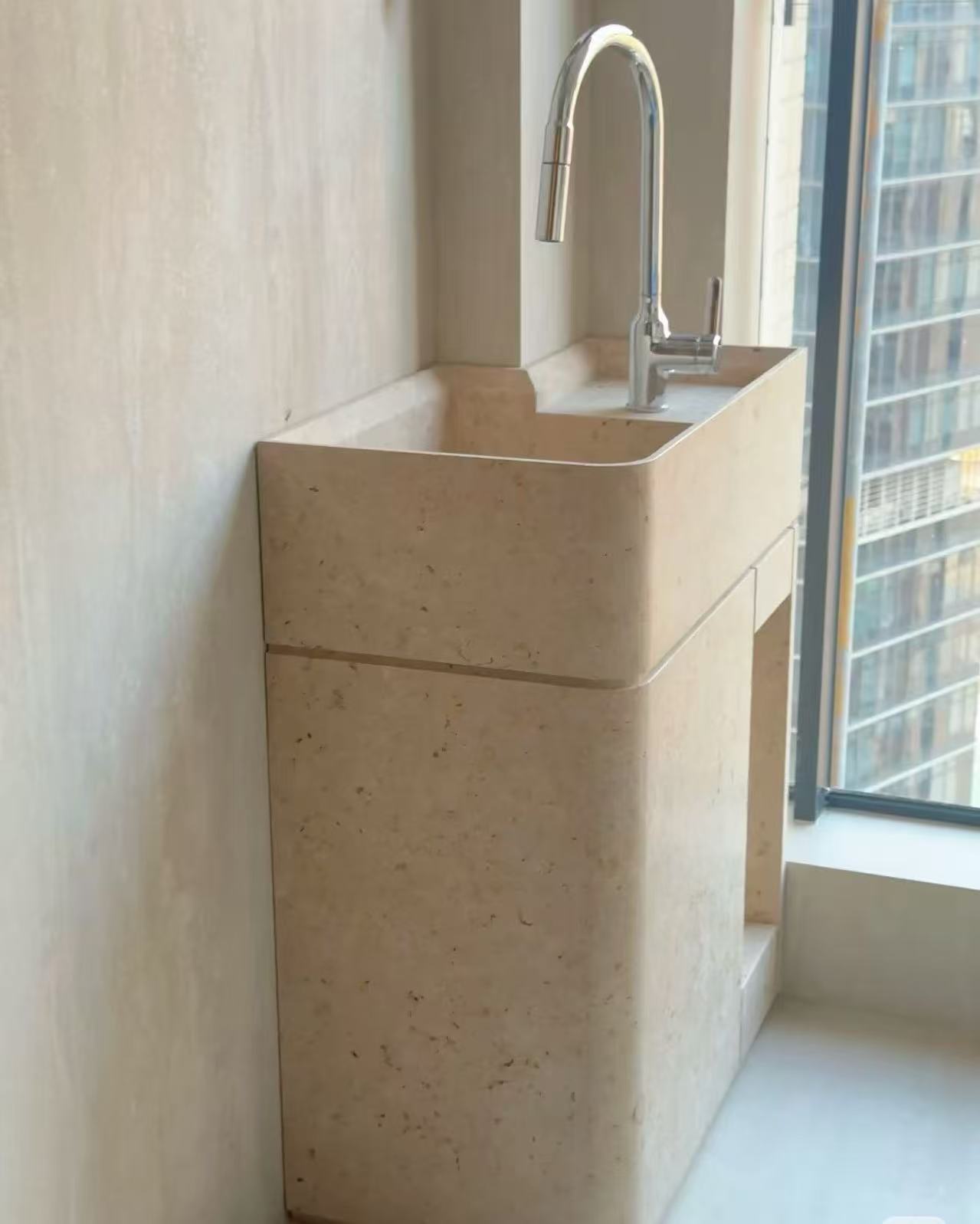 Round Corner Limestone Sinks – Soft Curves, Nice Design