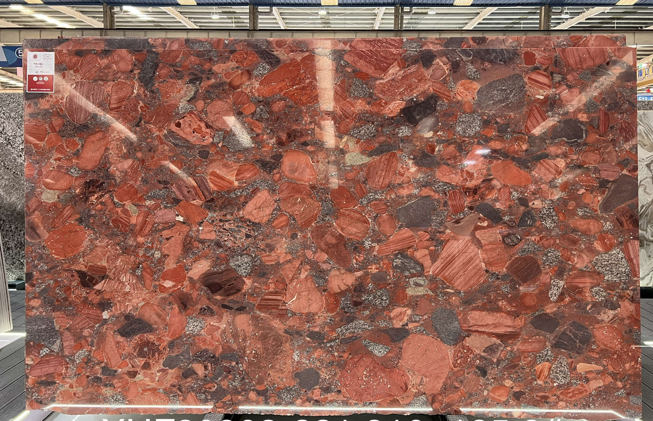 Red Mosaic Quartizte Slabs