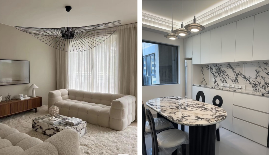 Calacatta Viola Marble Tables Design 