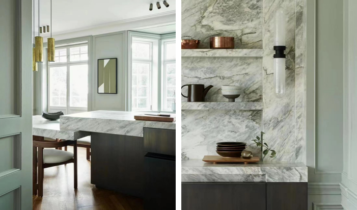 Kitchen Countertops Design WIth Natural Stone Marble 