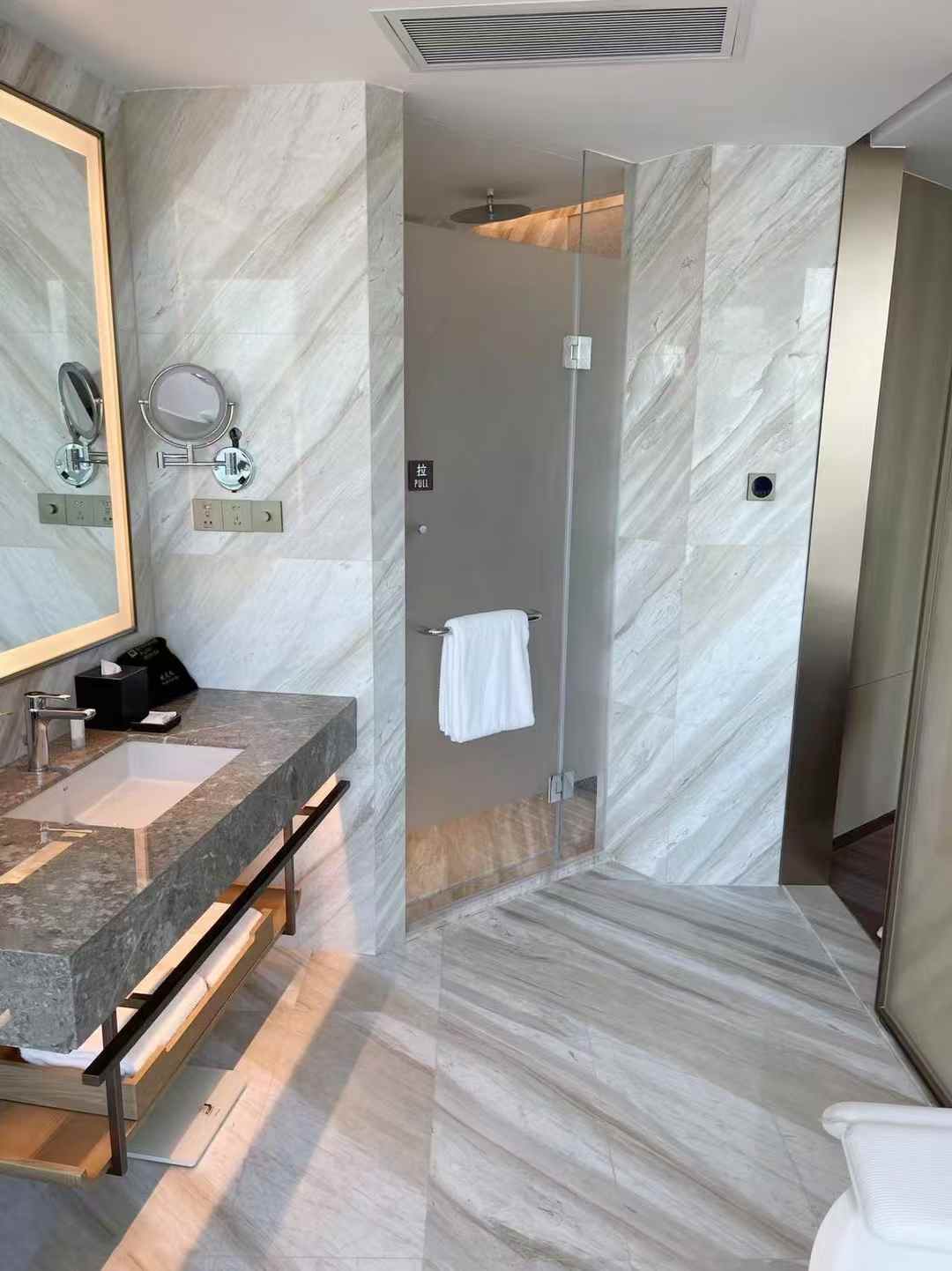 Ajax White Marble Bathroom Wall