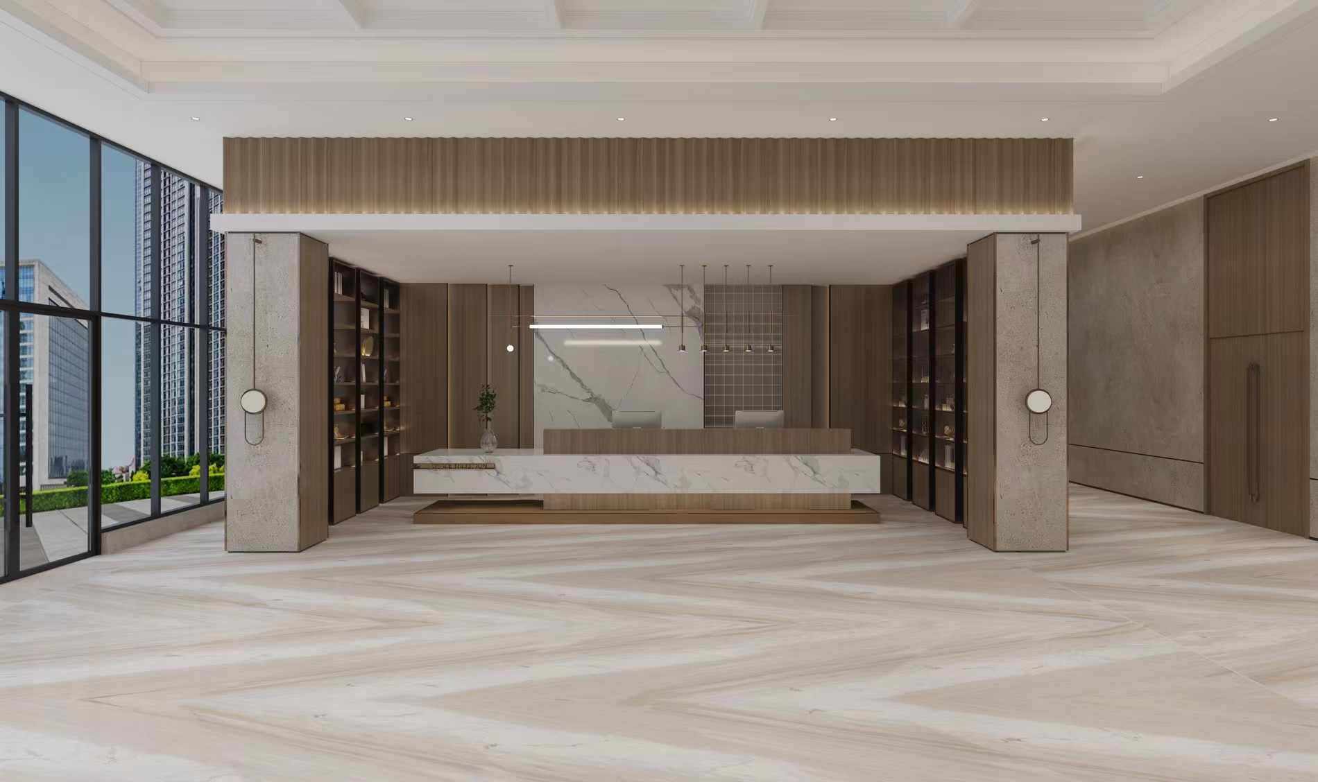 Ajax White Marble Flooring Veins Design