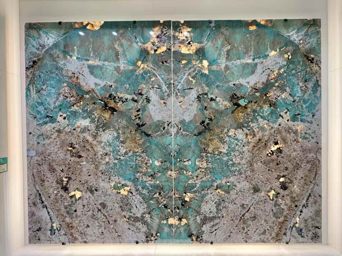 Amazonite Green Granite Backlighting Wall bookmatch