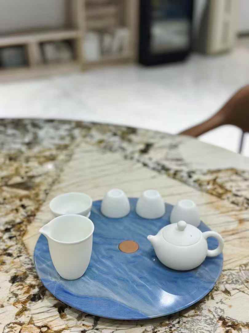 Azul Macaubas Quartzite tea plate