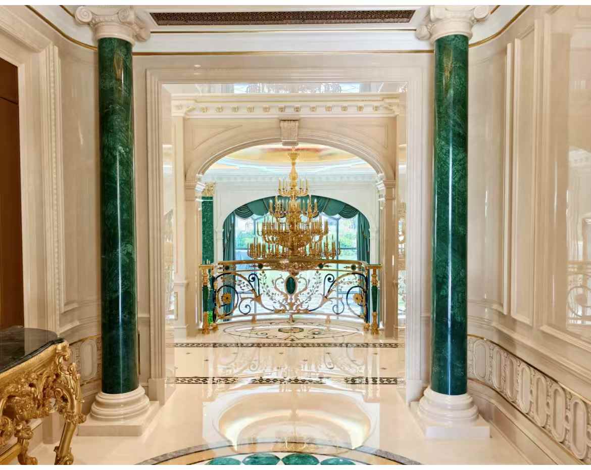 Beige Marble Wall Relief in Entrance Frame