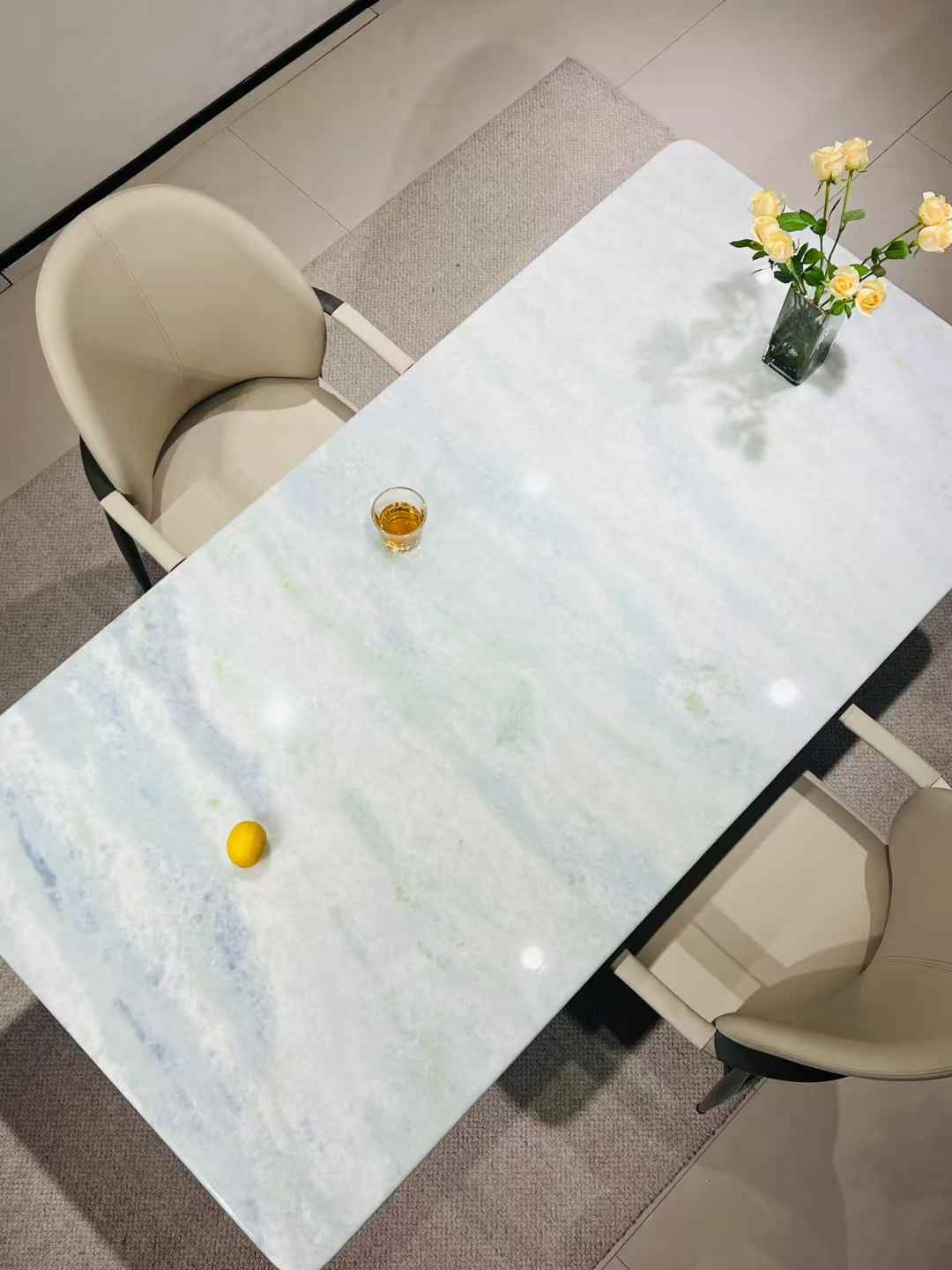 Blue Cristallo Marble Table