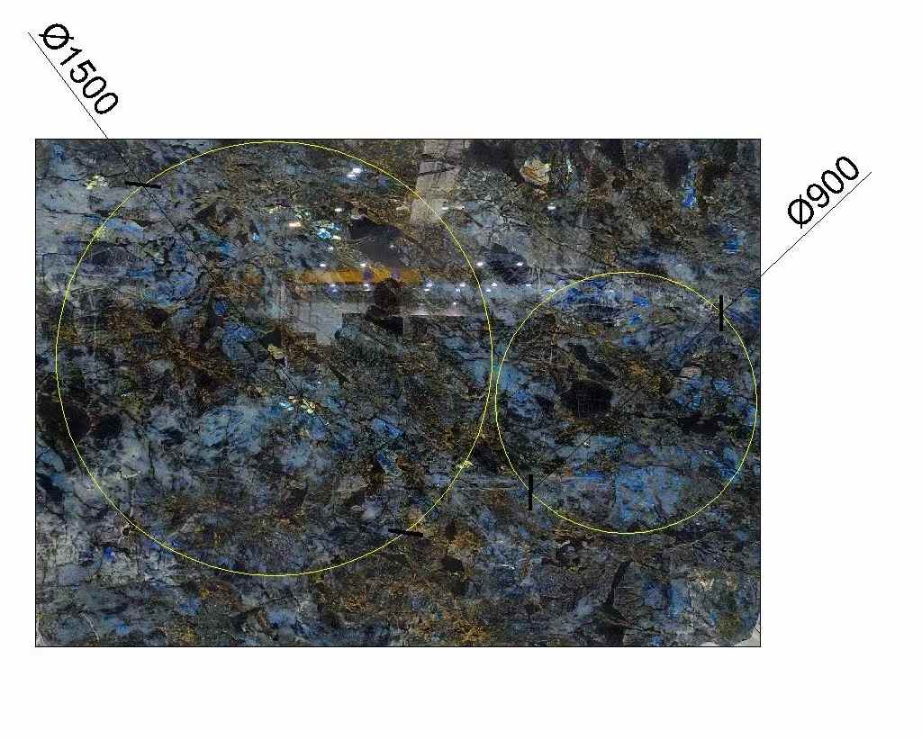 Blue Labradorite Granite Table Design