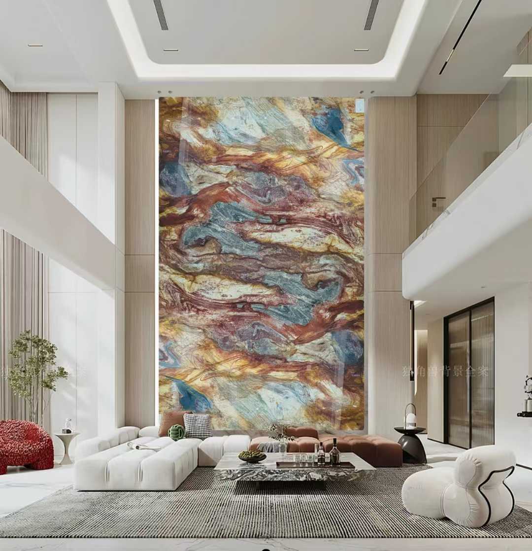 Blue Louise Quartzite Walls living room