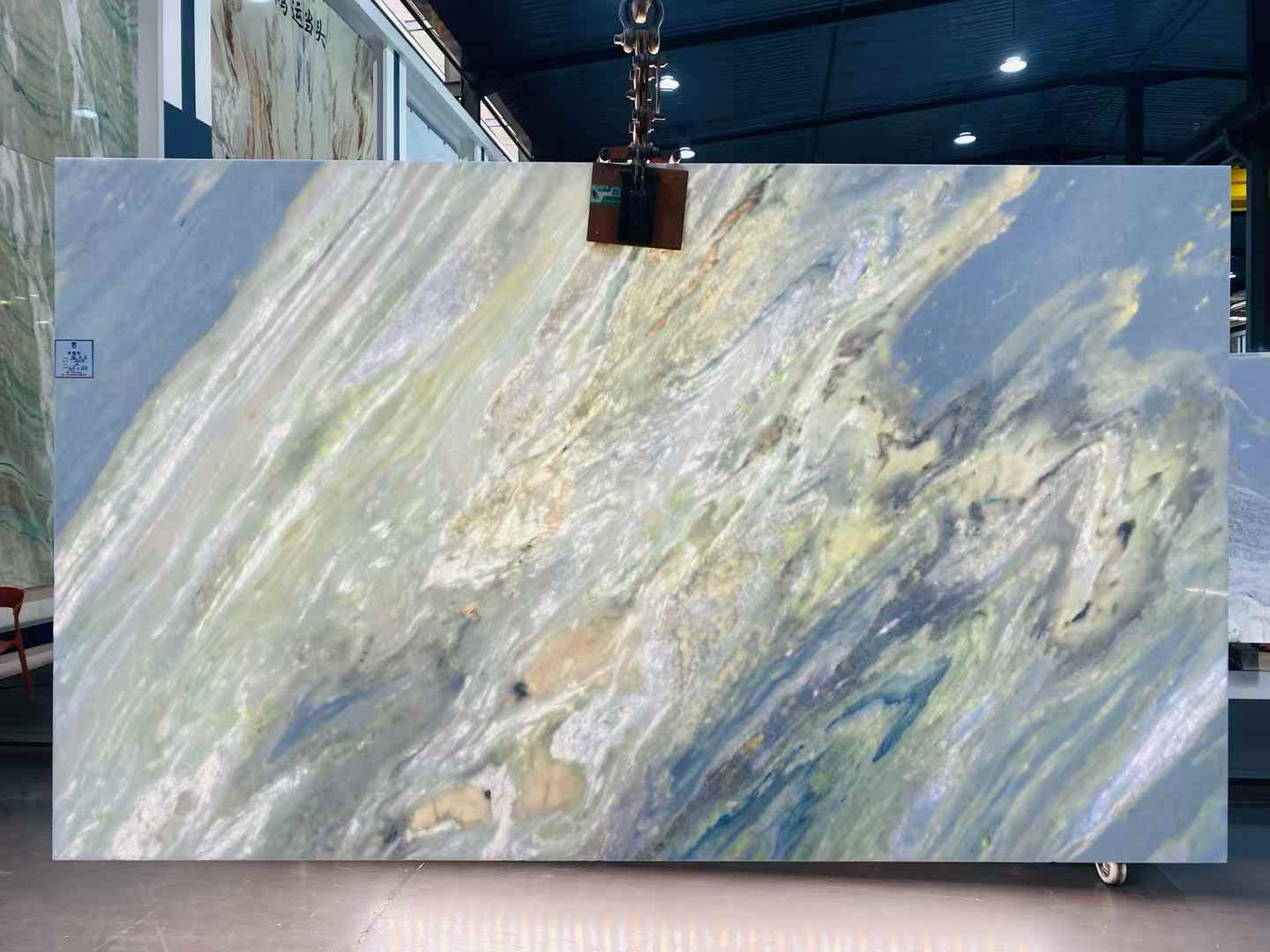 Blue sky marble backlit Slab