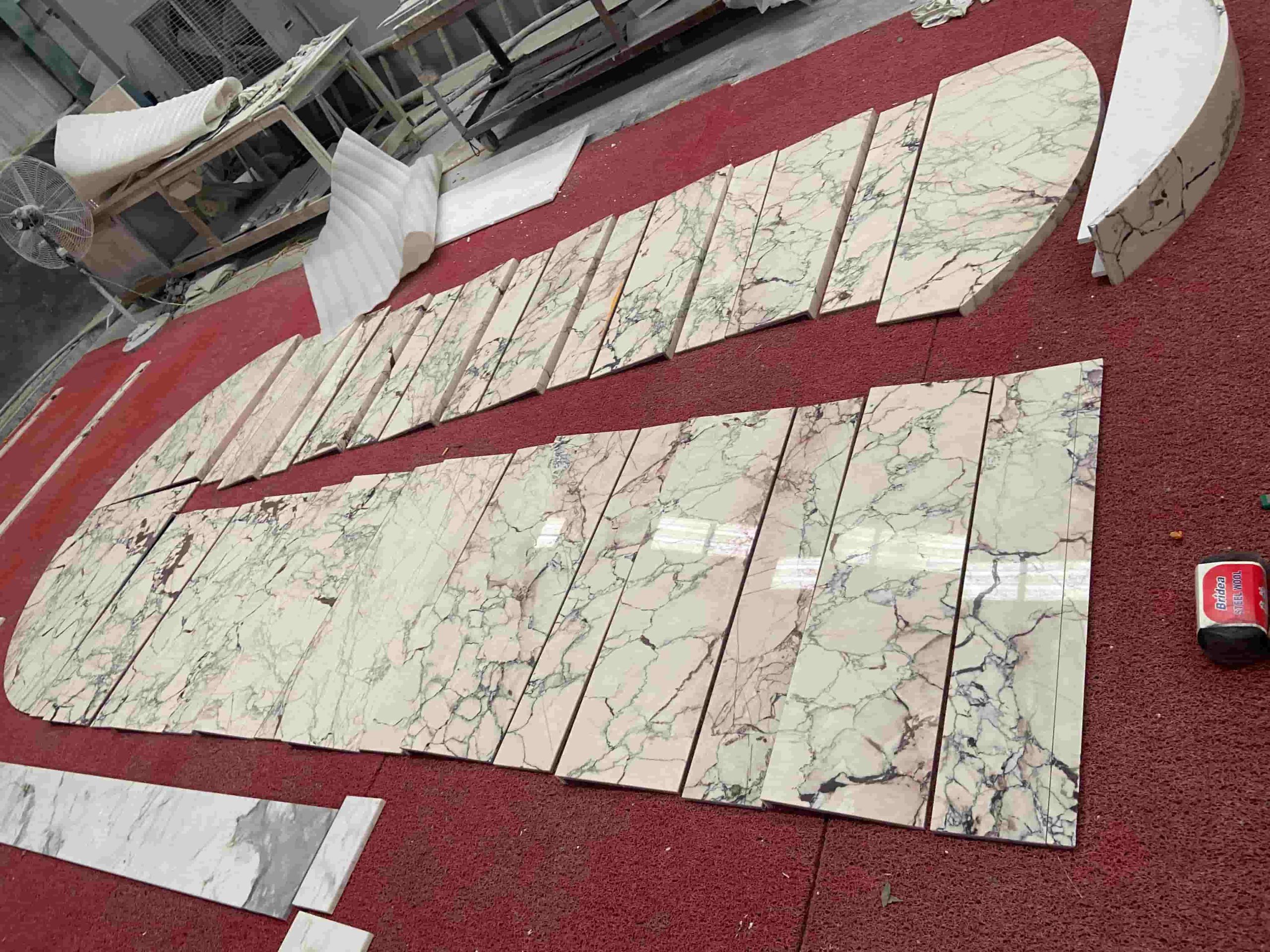 Calacatta Viola Marble Staircases