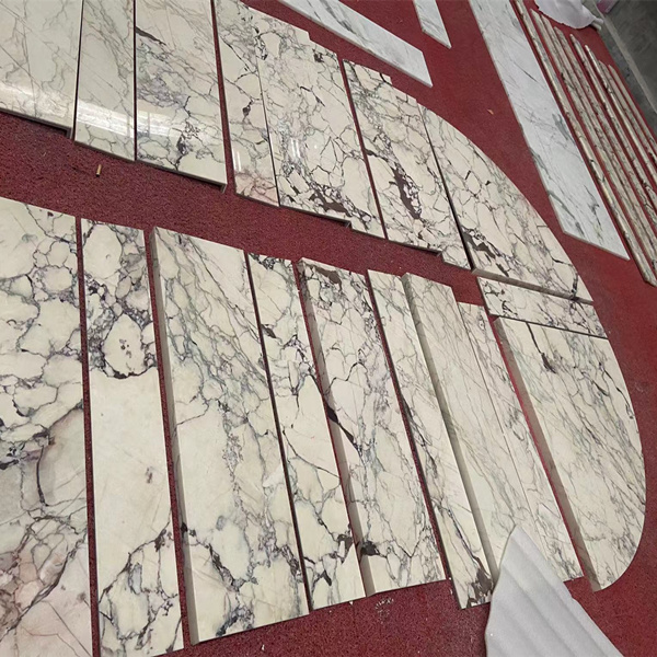 Calacatta Viola Marble Stairs