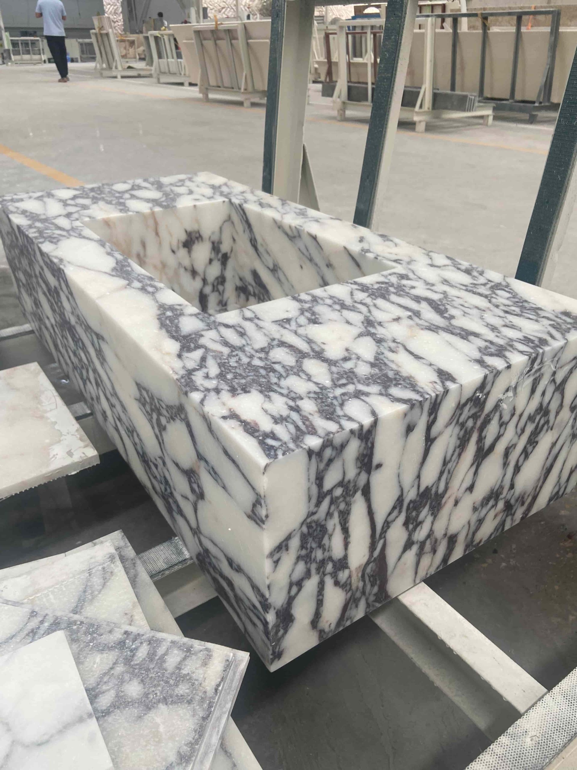 Calacatta Viola Marble Bath Vantity Top With Sink