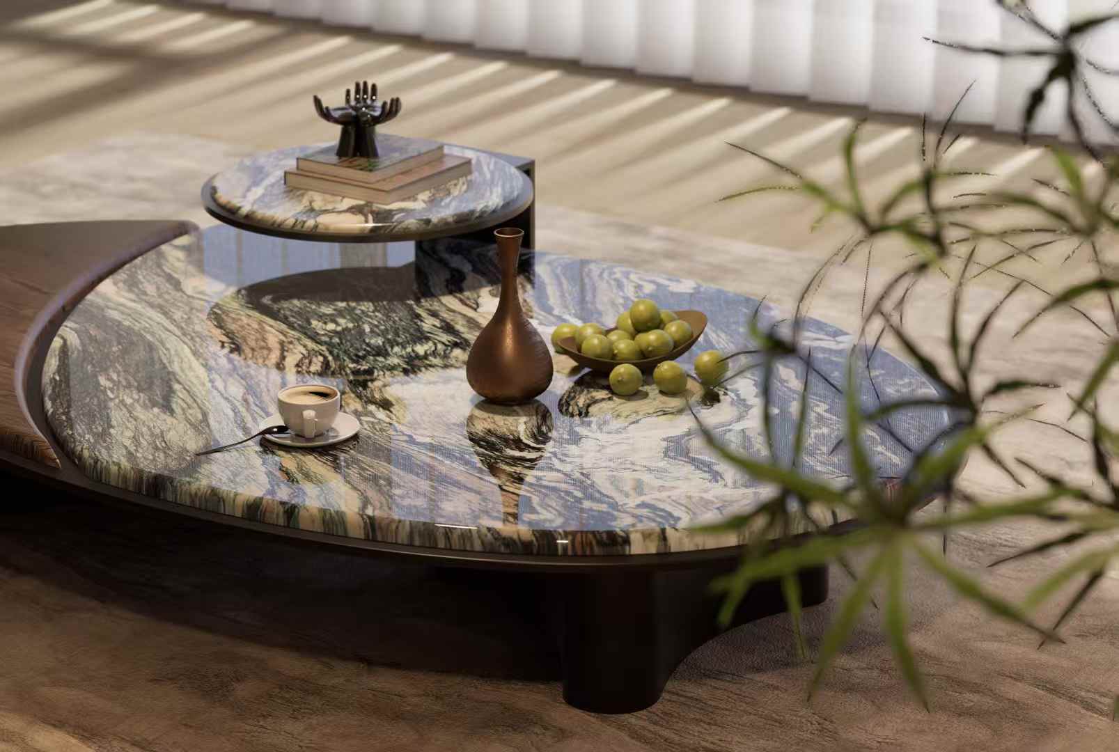 Cipollion Ondulato Quartzite tables