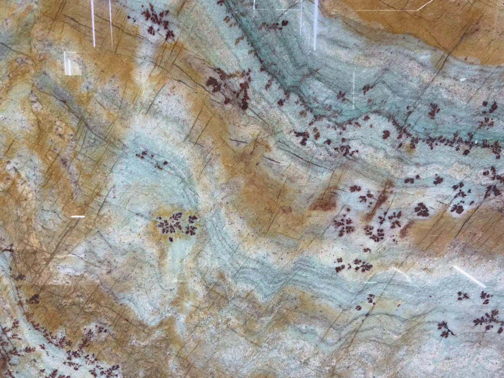 Colorful Ocean Quartzite Slab