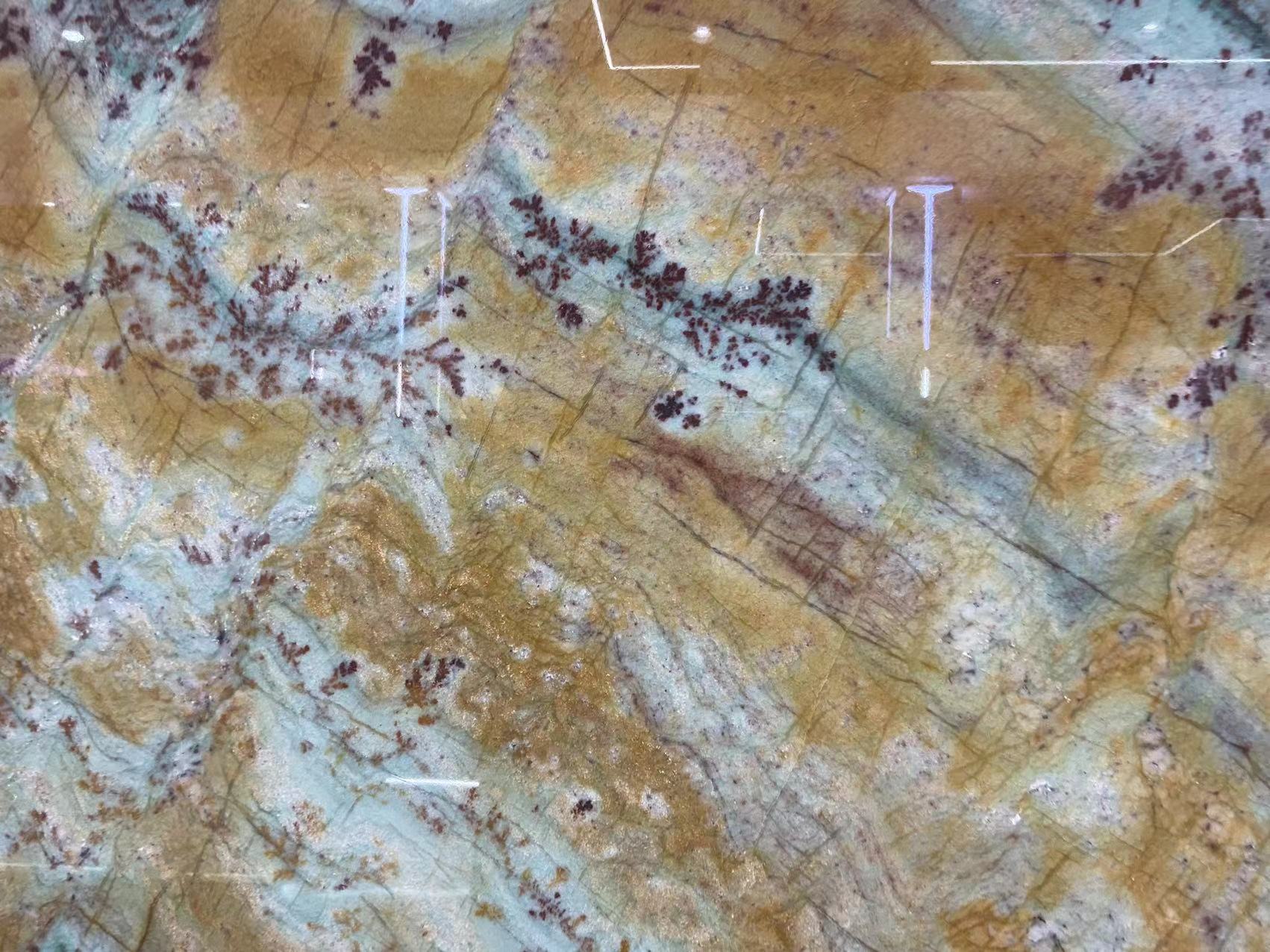 Colorful Ocean Quartzite Slab