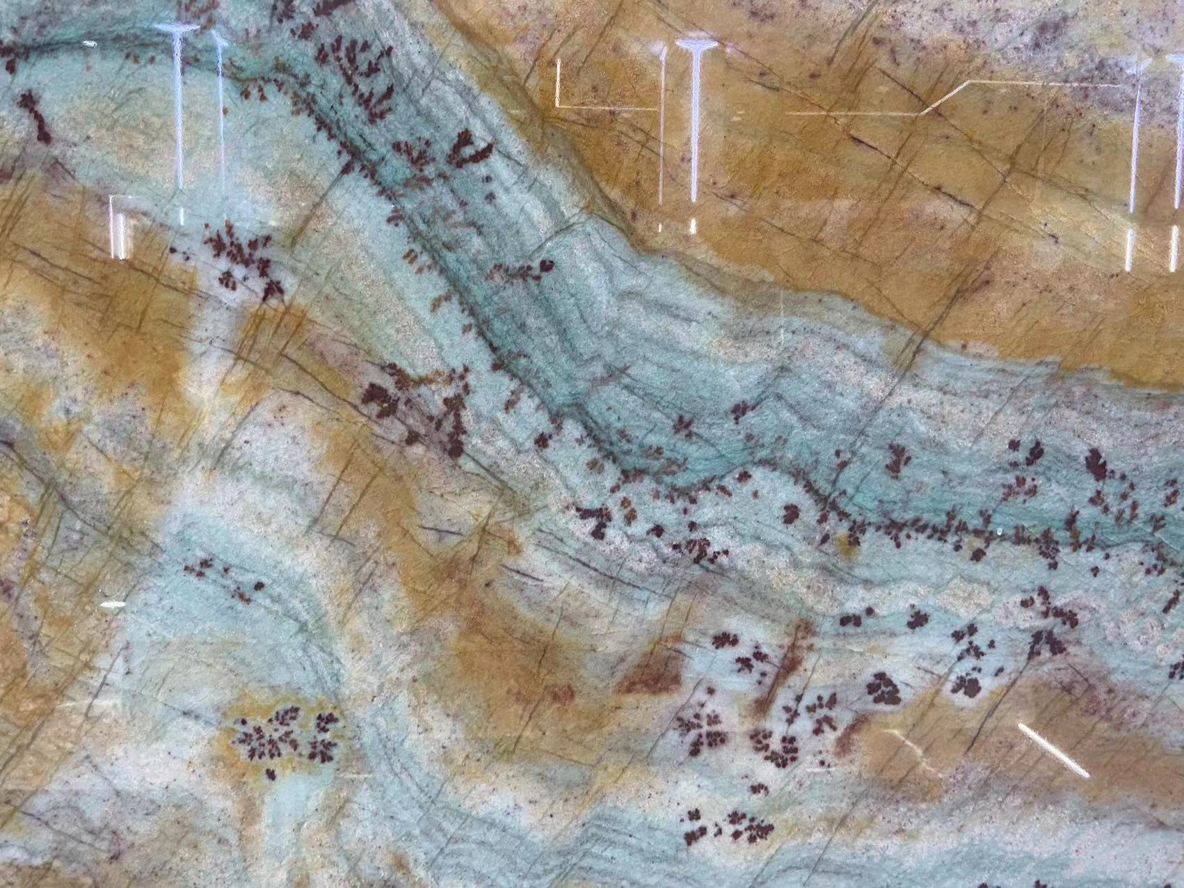 Colorful Ocean Quartzite Slab