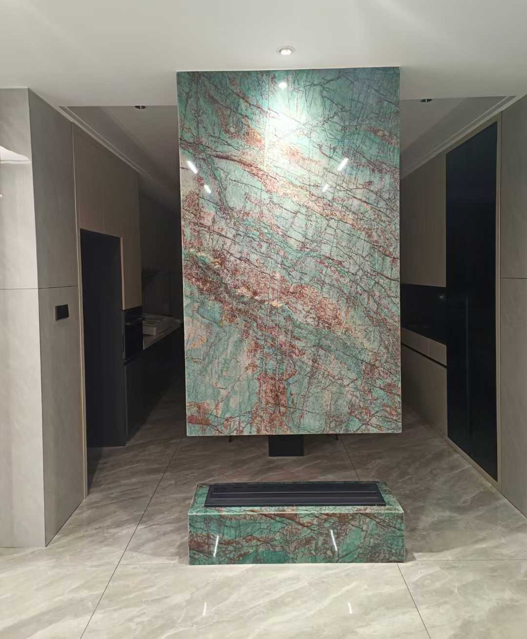 Cristalizatto Maestro Quartizite Fireplace Wall