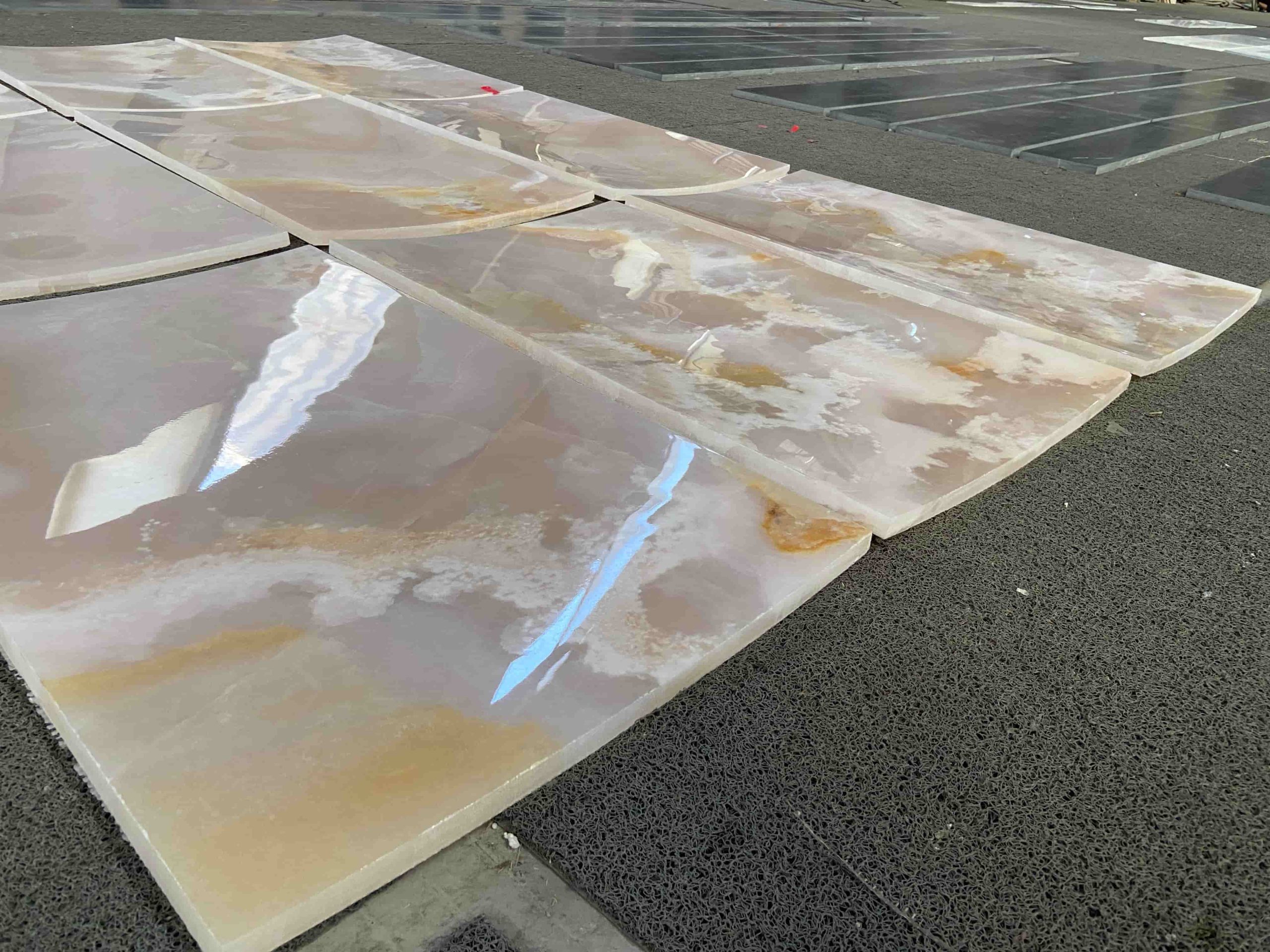 Arched Pink Onyx Wall Tiles