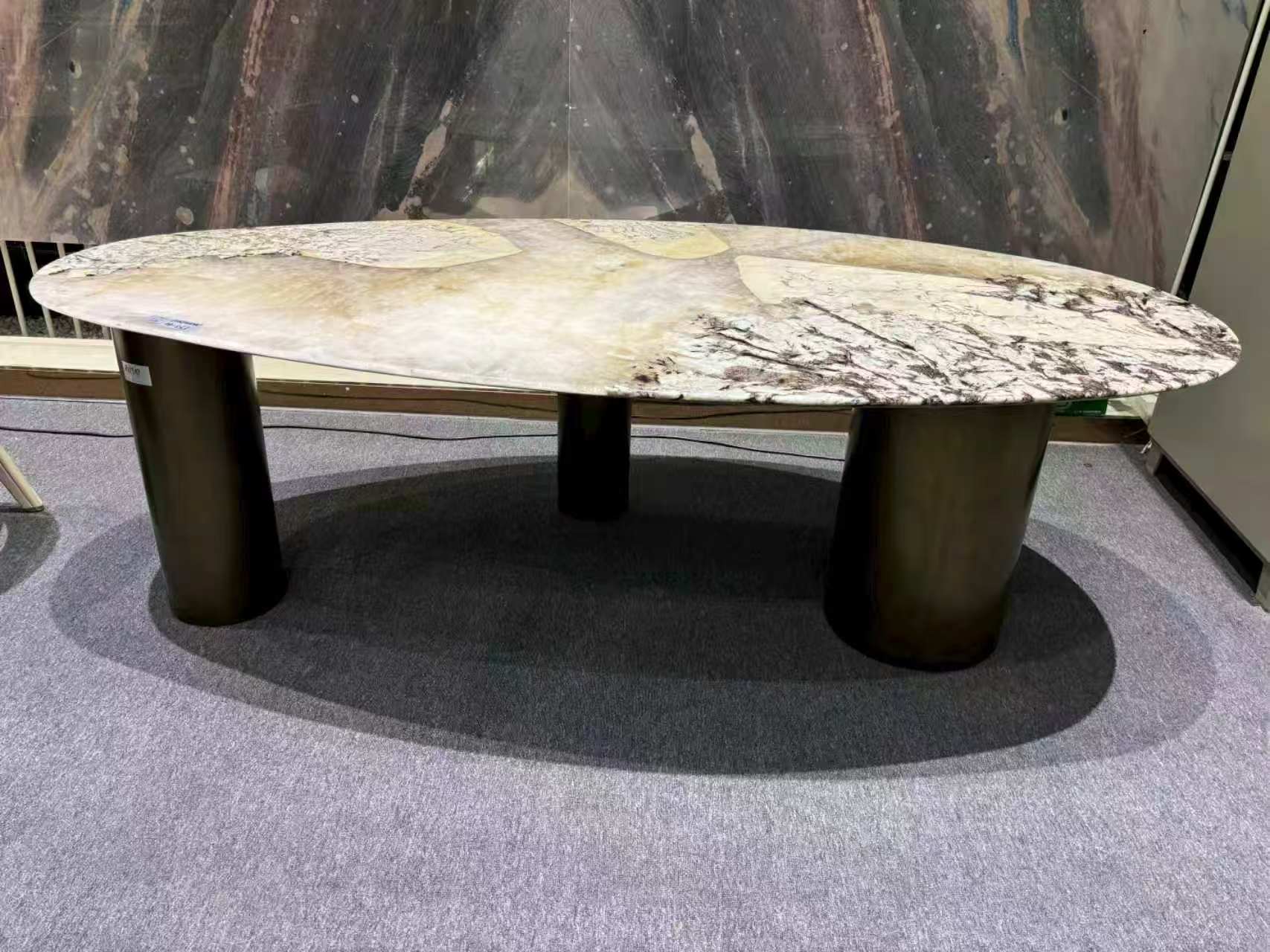 Custom Marble Console Tables with Metal Legs