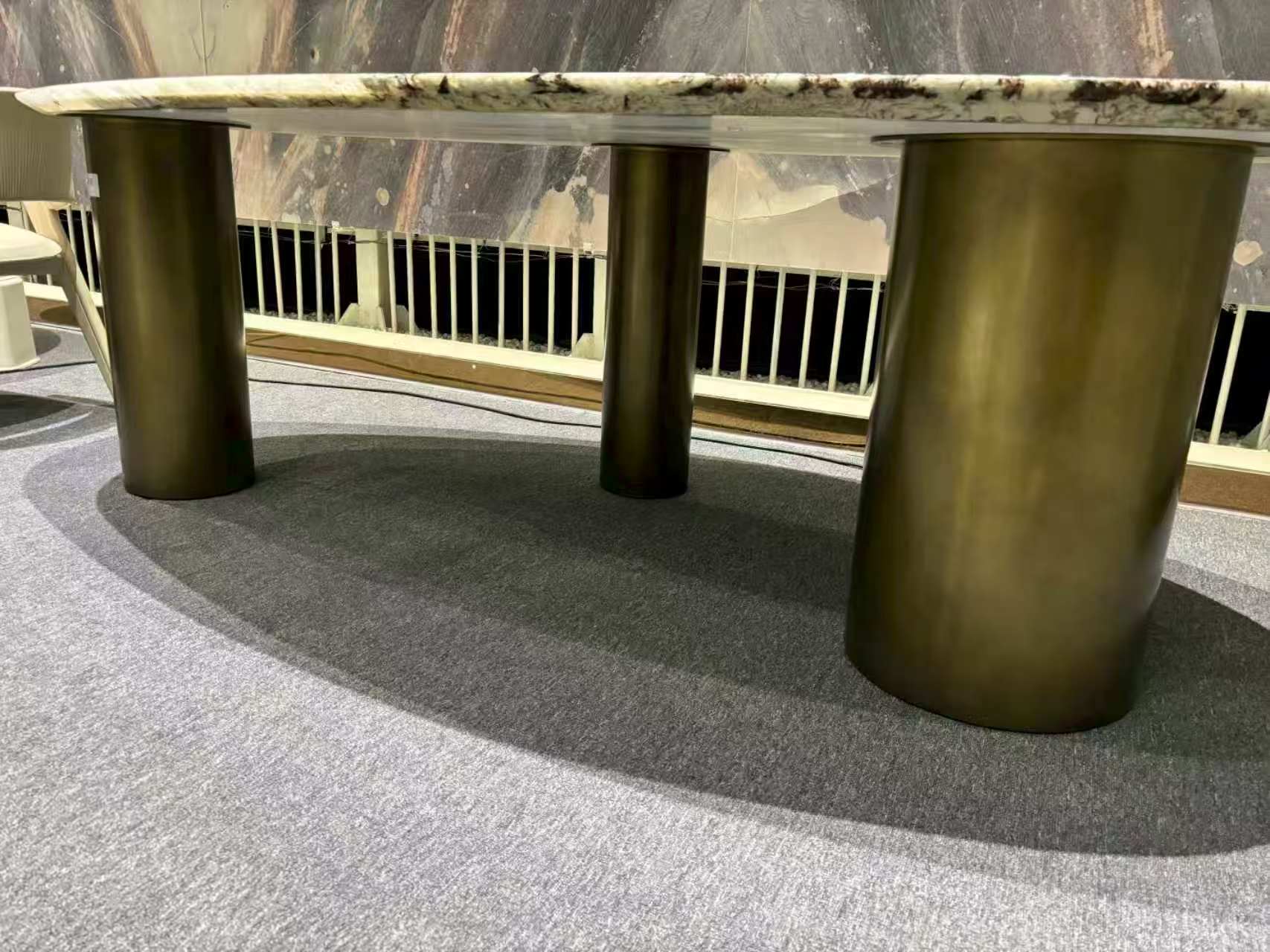 Custom Marble diningTables with Metal Legs