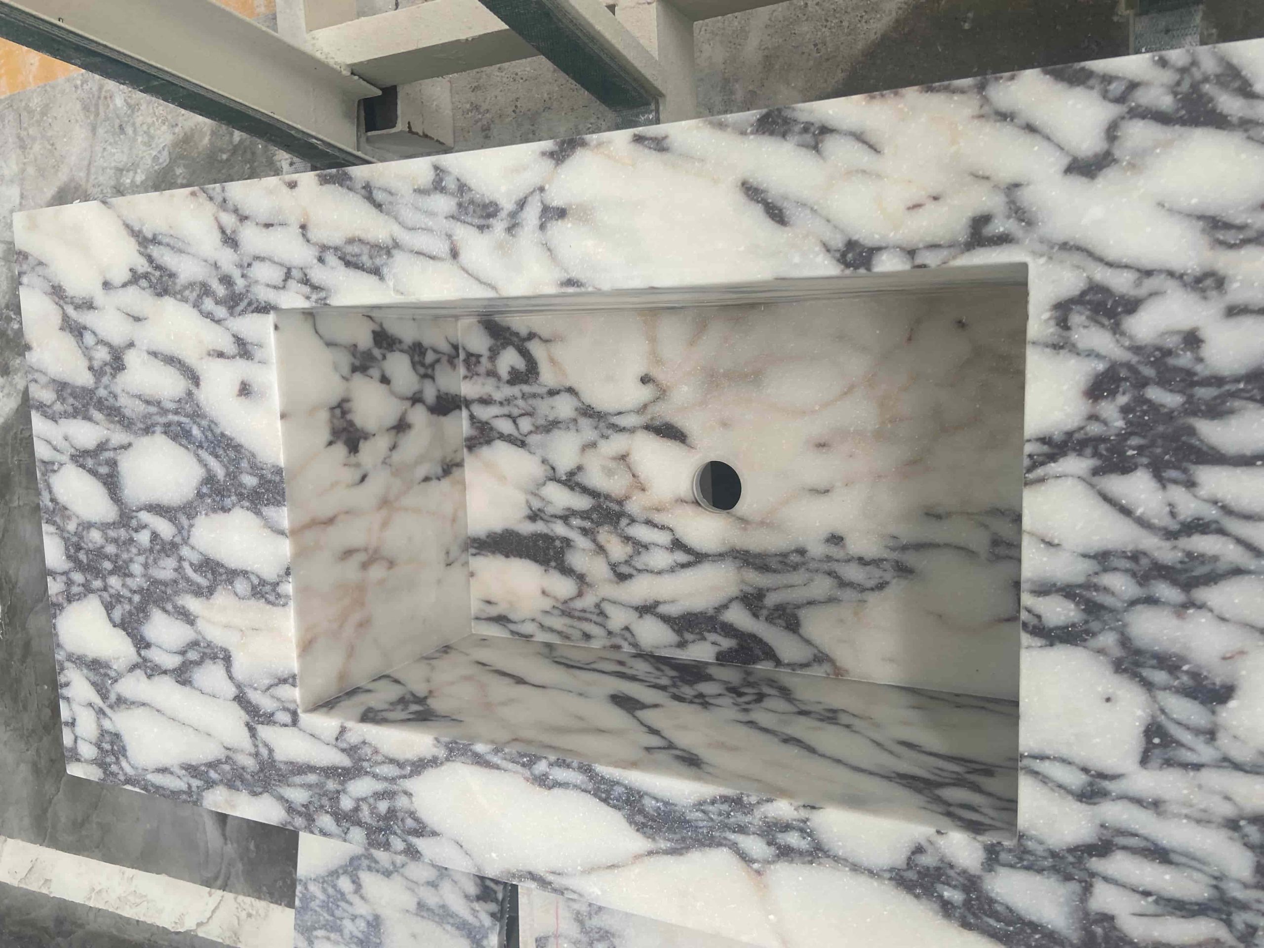 Calacatta Viola Marble Bath Vantity Top With Sink