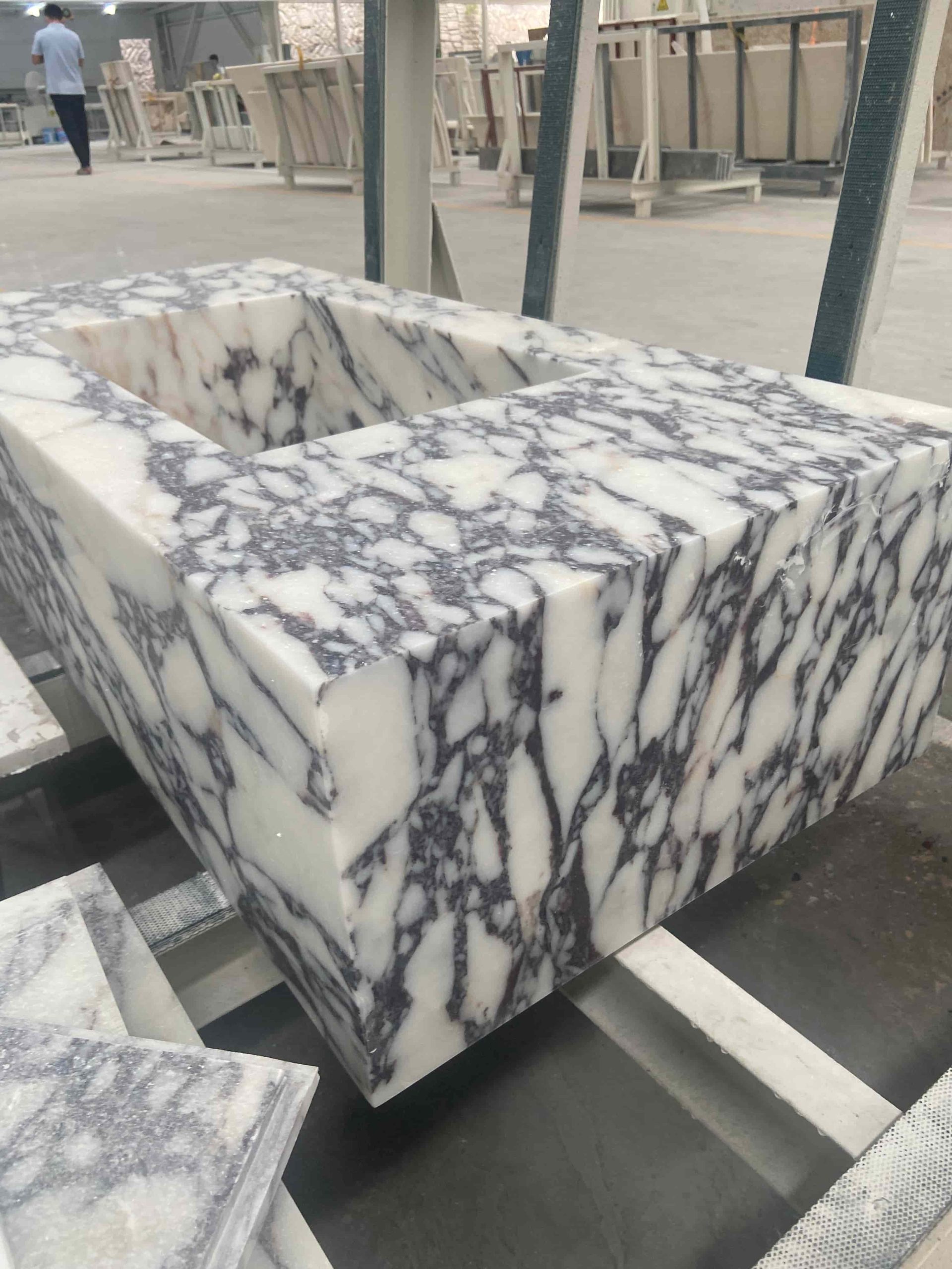 Calacatta Viola Marble Bath Vantity Top With Sink