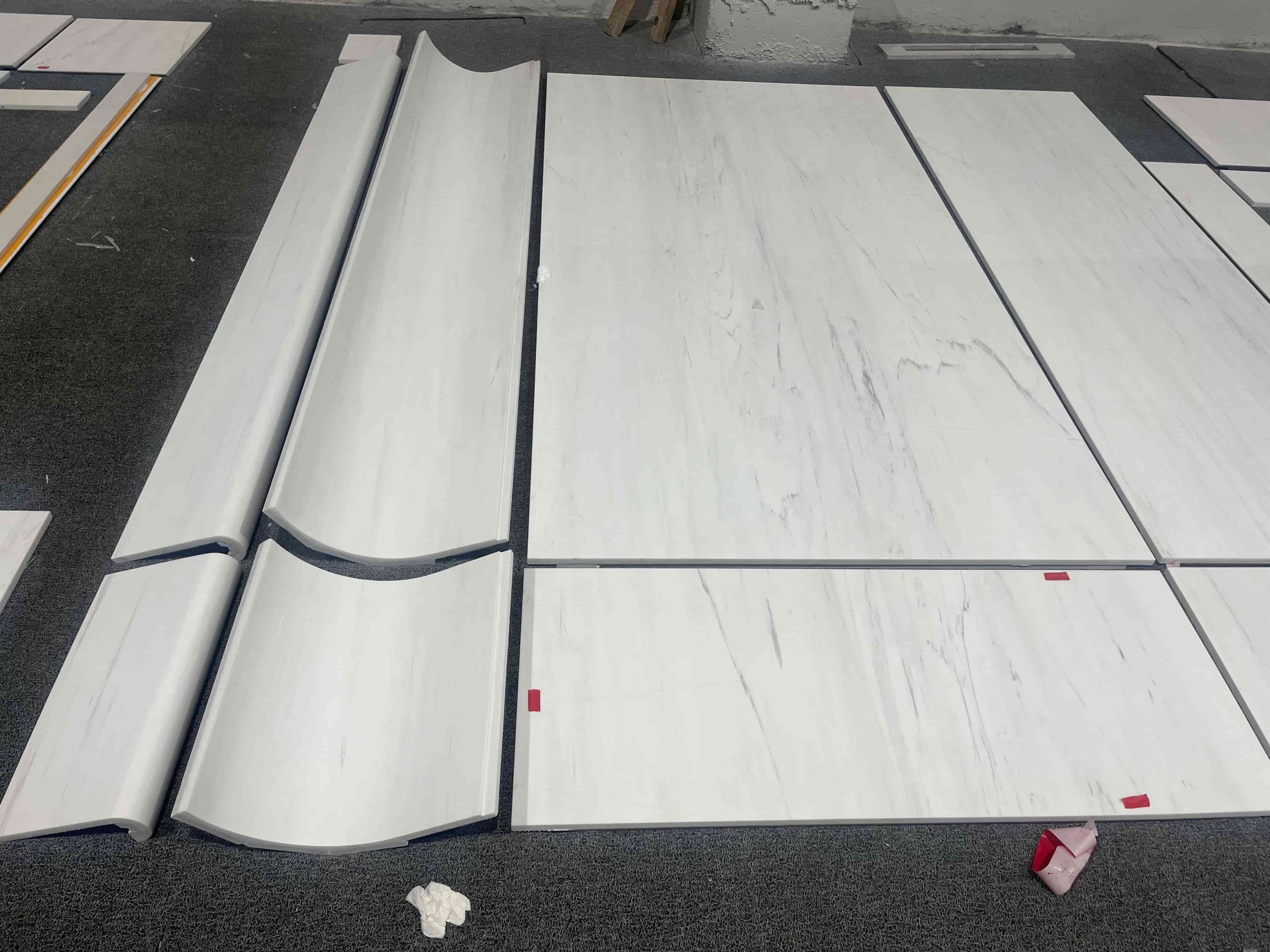 White Marble Curved Wall Tiles