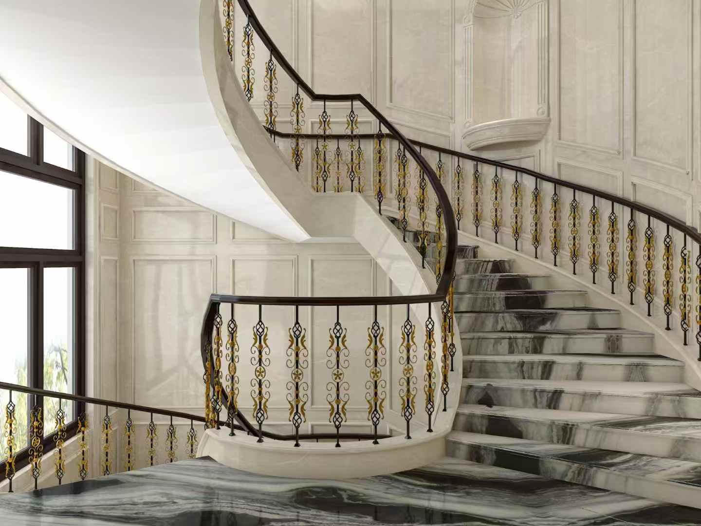Dalmata granite stairs