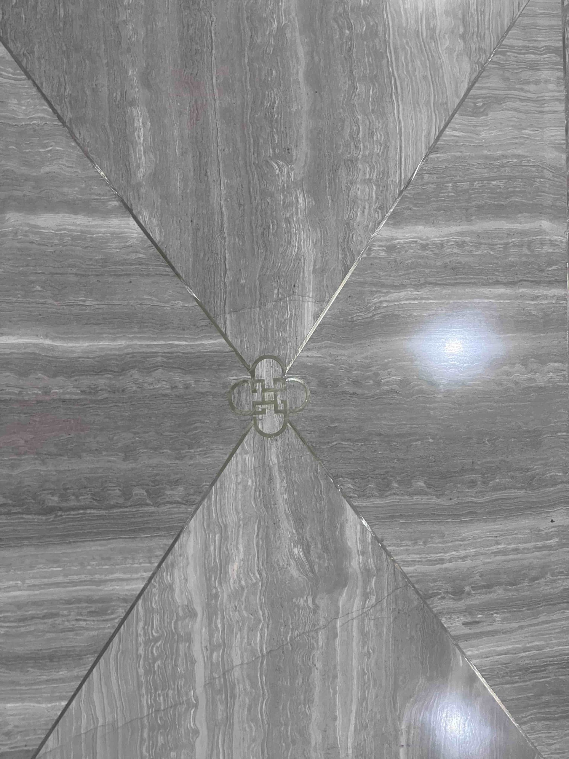 Grey Wood Marble Metal Inlay Tiles
