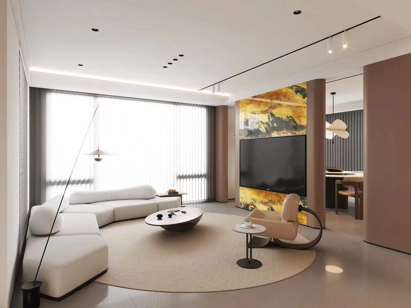 Jacaranda Quartzite TV wall