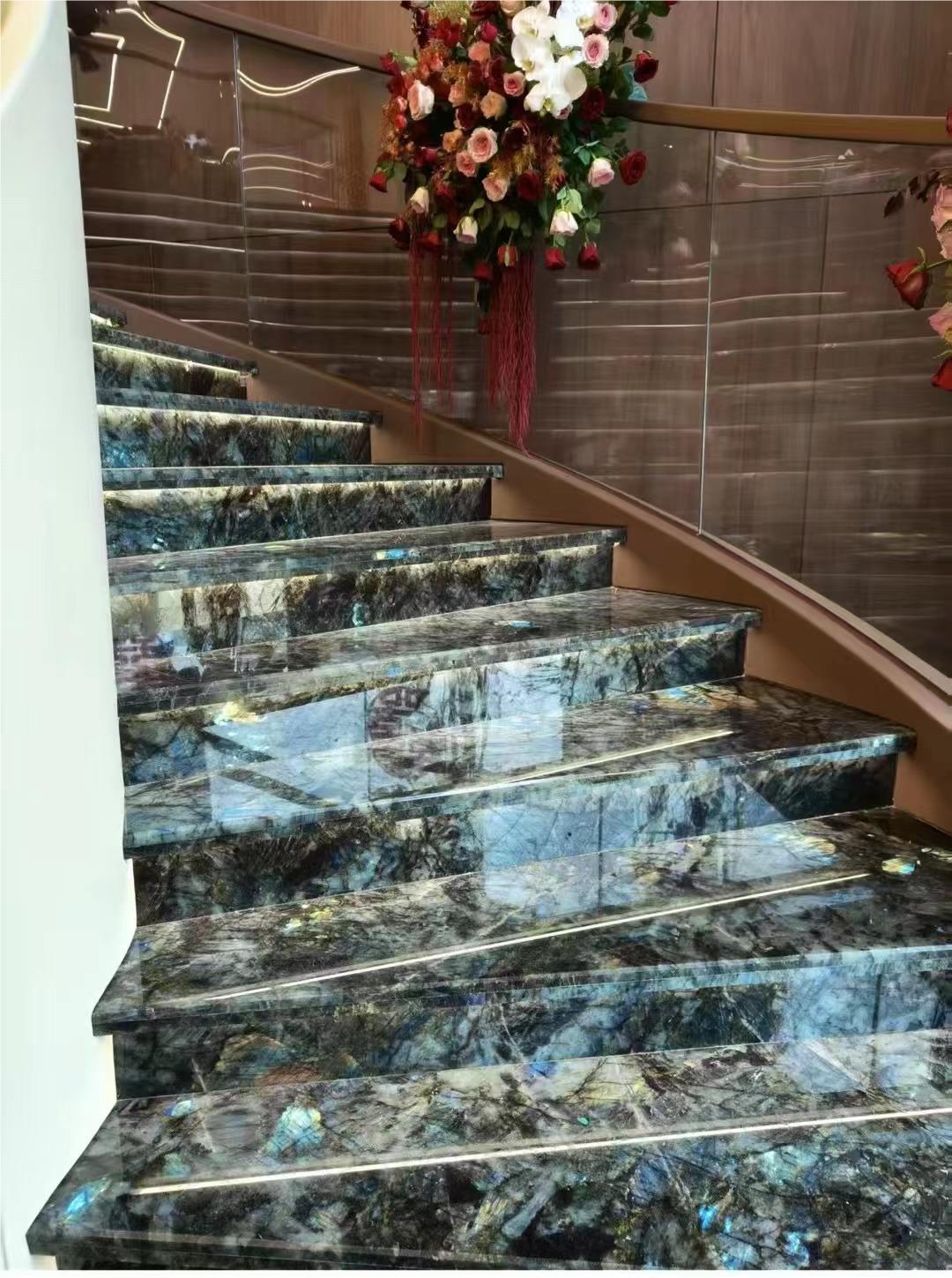 Labradorite Blue Granite Staircase