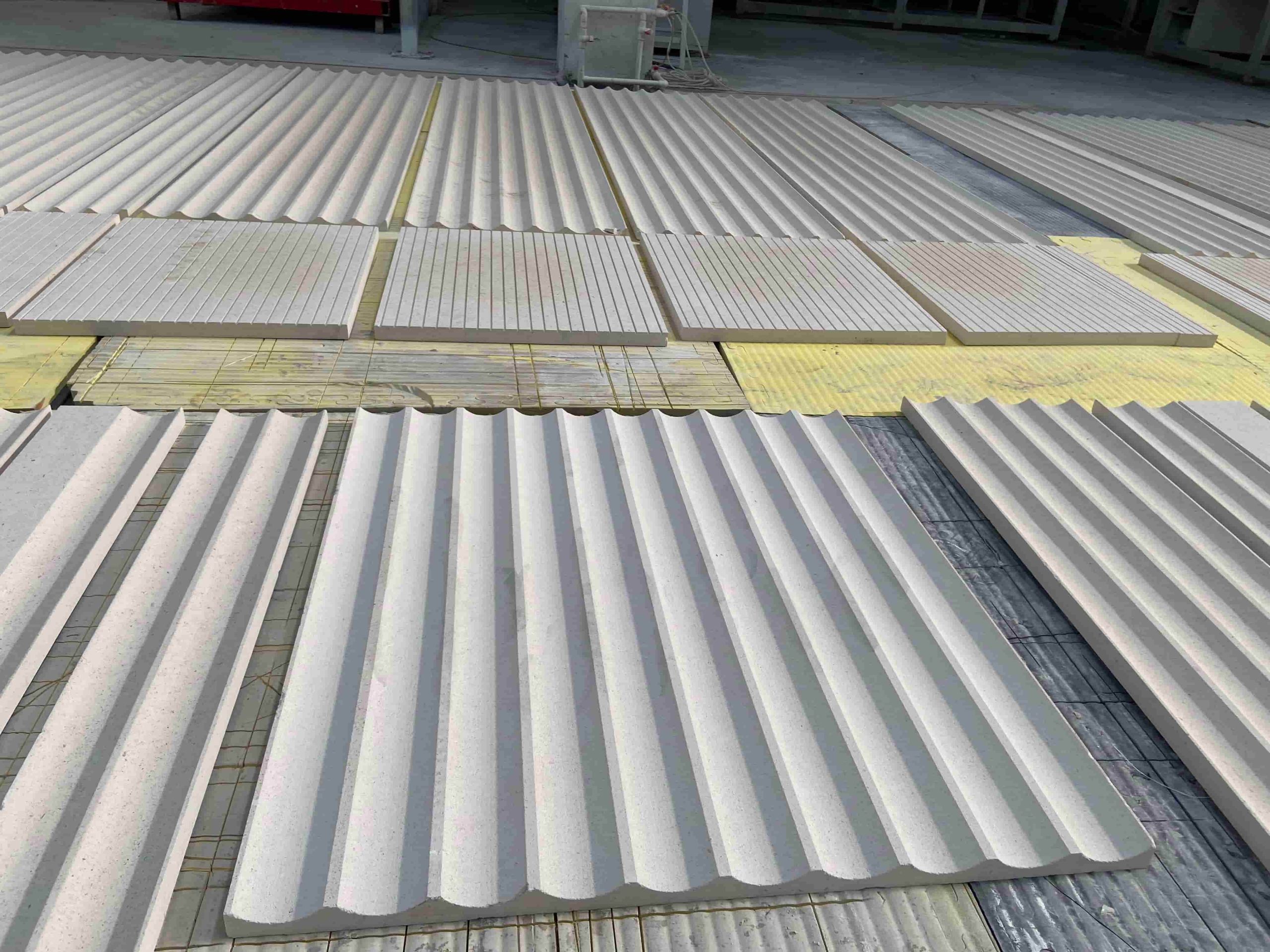 Portugal Limestone Grooved Tiles