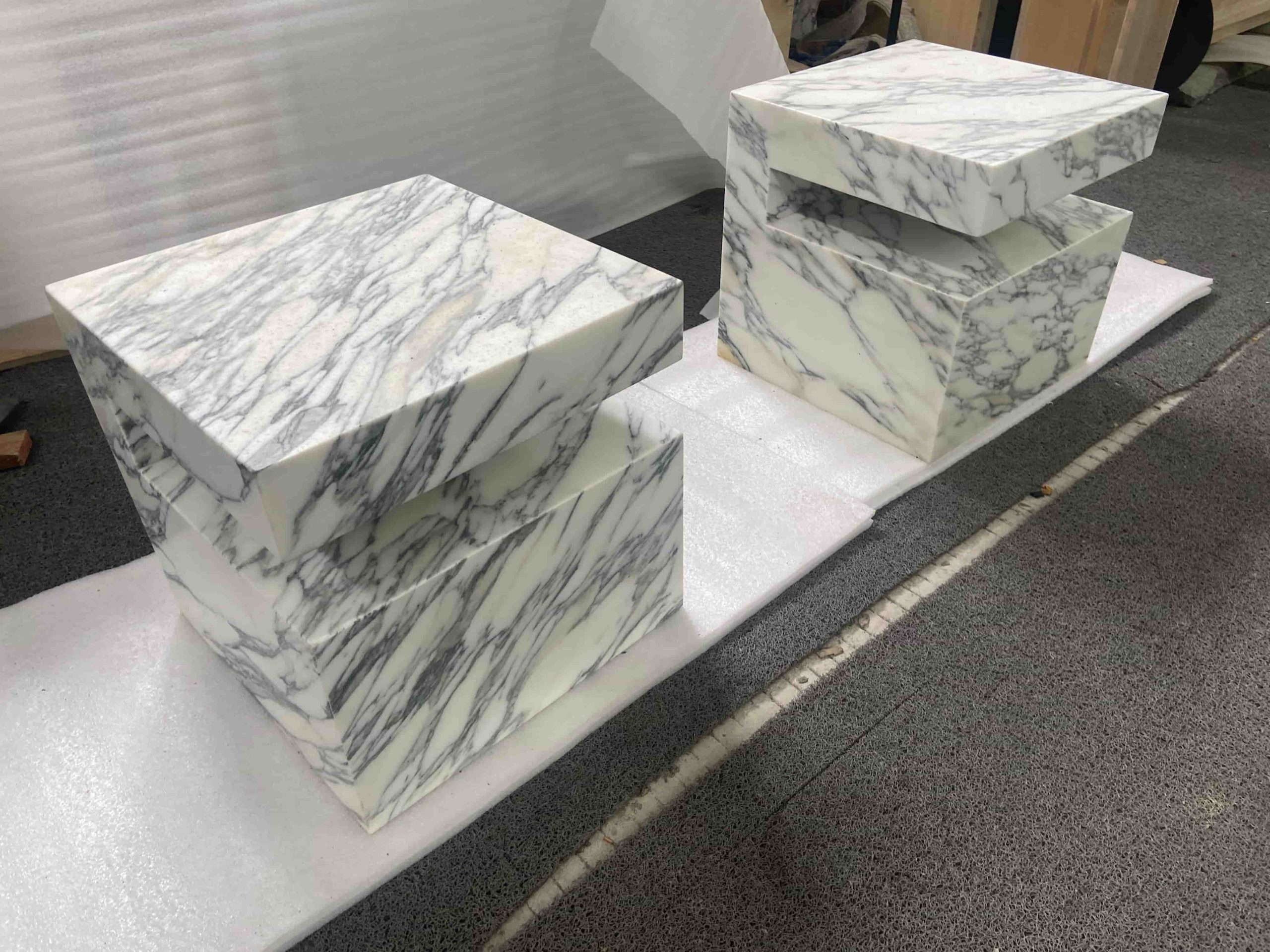 Arabescato Marble Bedroom Night Stand