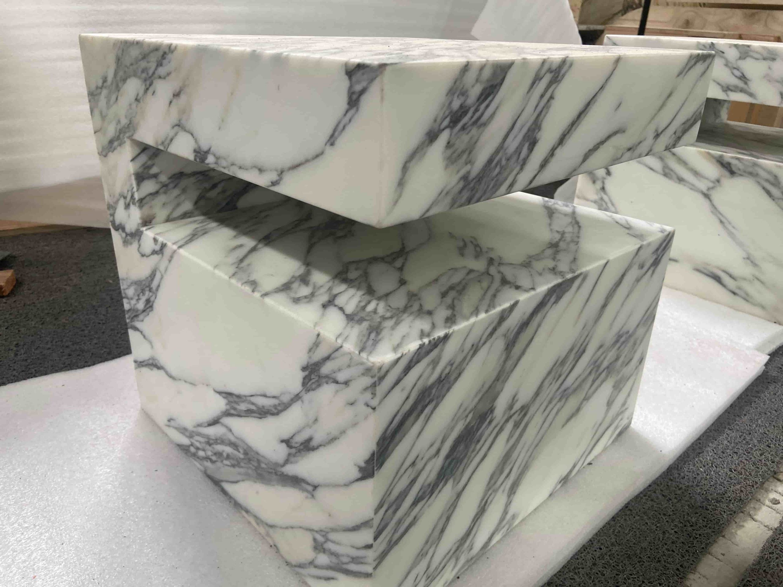 Arabescato Marble Bedroom Night Stand