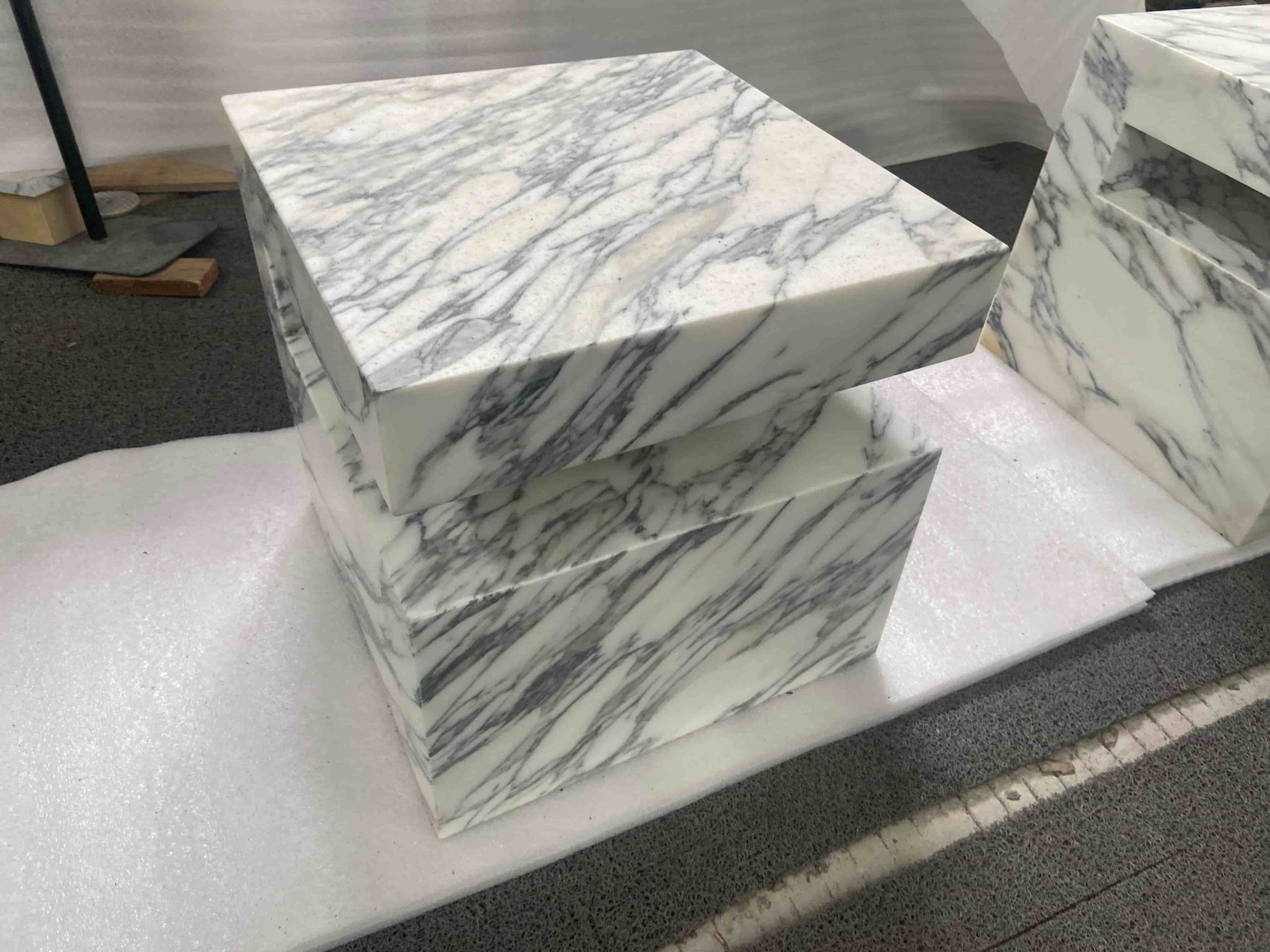 Arabescato Marble Bedroom Night Stand