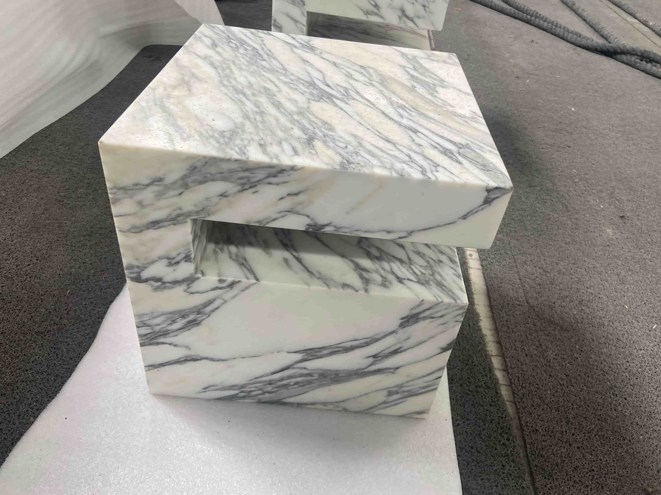 Arabescato Marble Bedroom Night Stand