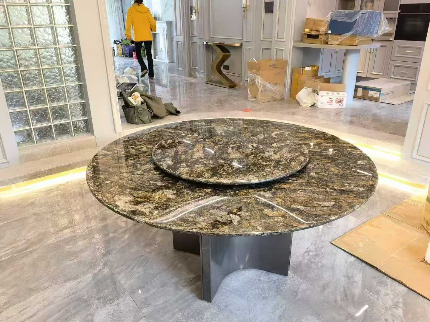 Metallicus granite dining tabletops
