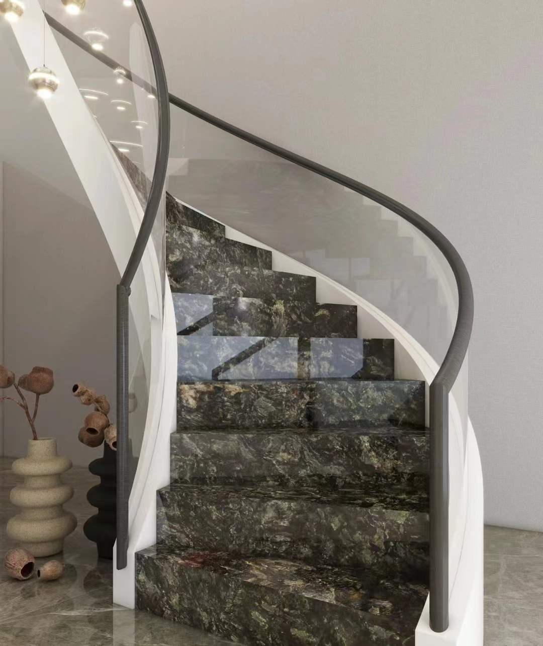 Metallicus granite stairs