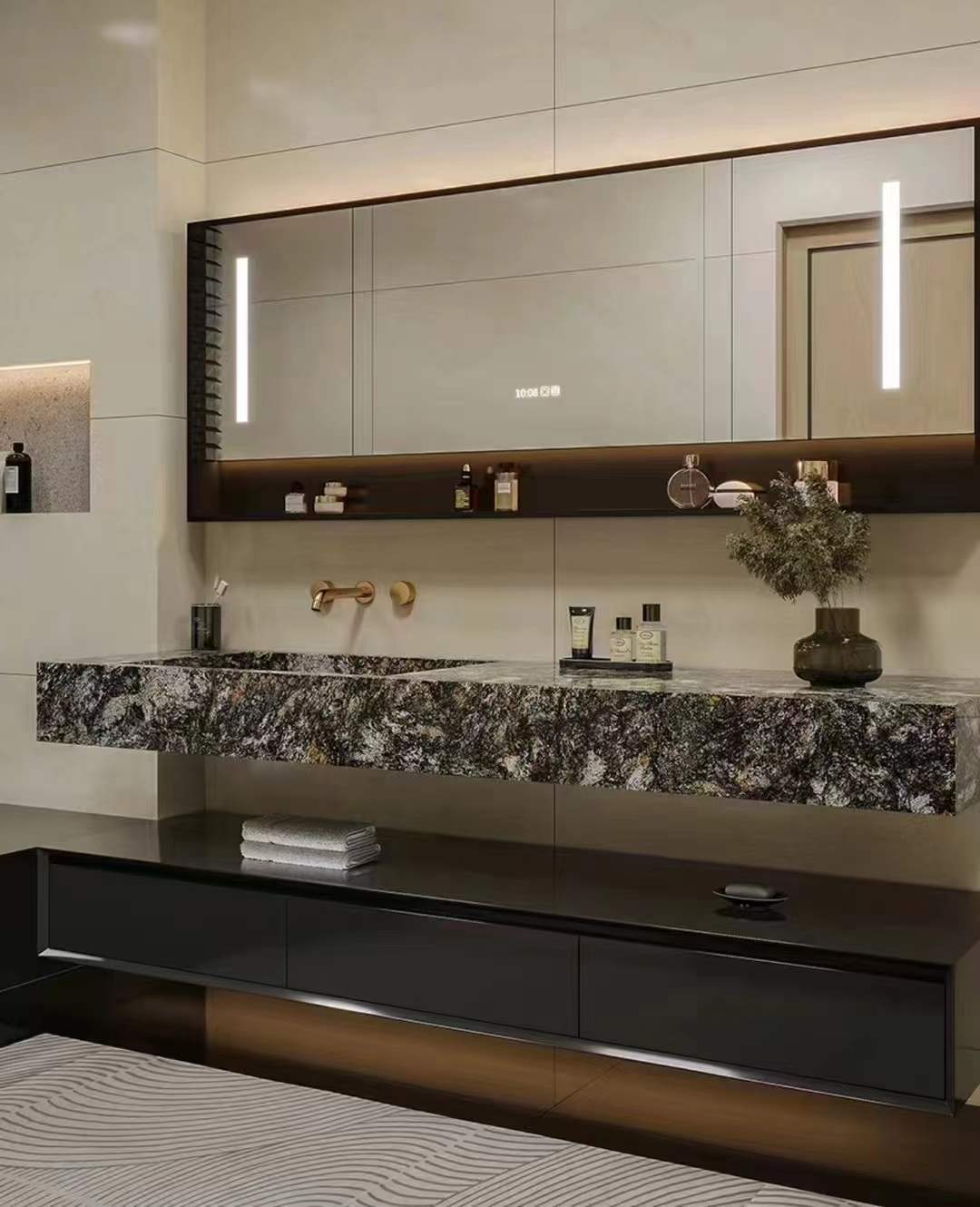 Metallicus granite vanity tops