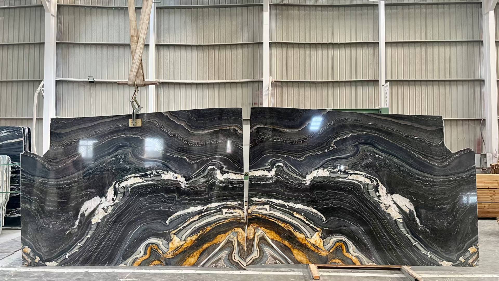 Namco Quartzite two bookmatched slabs