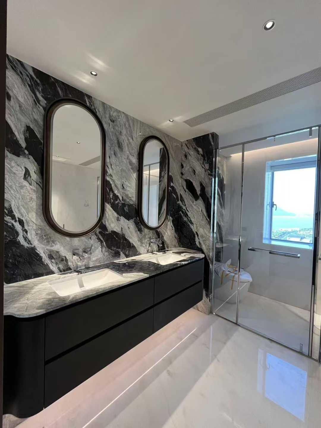 Negro Fantasy Marble bathroom vanity tops