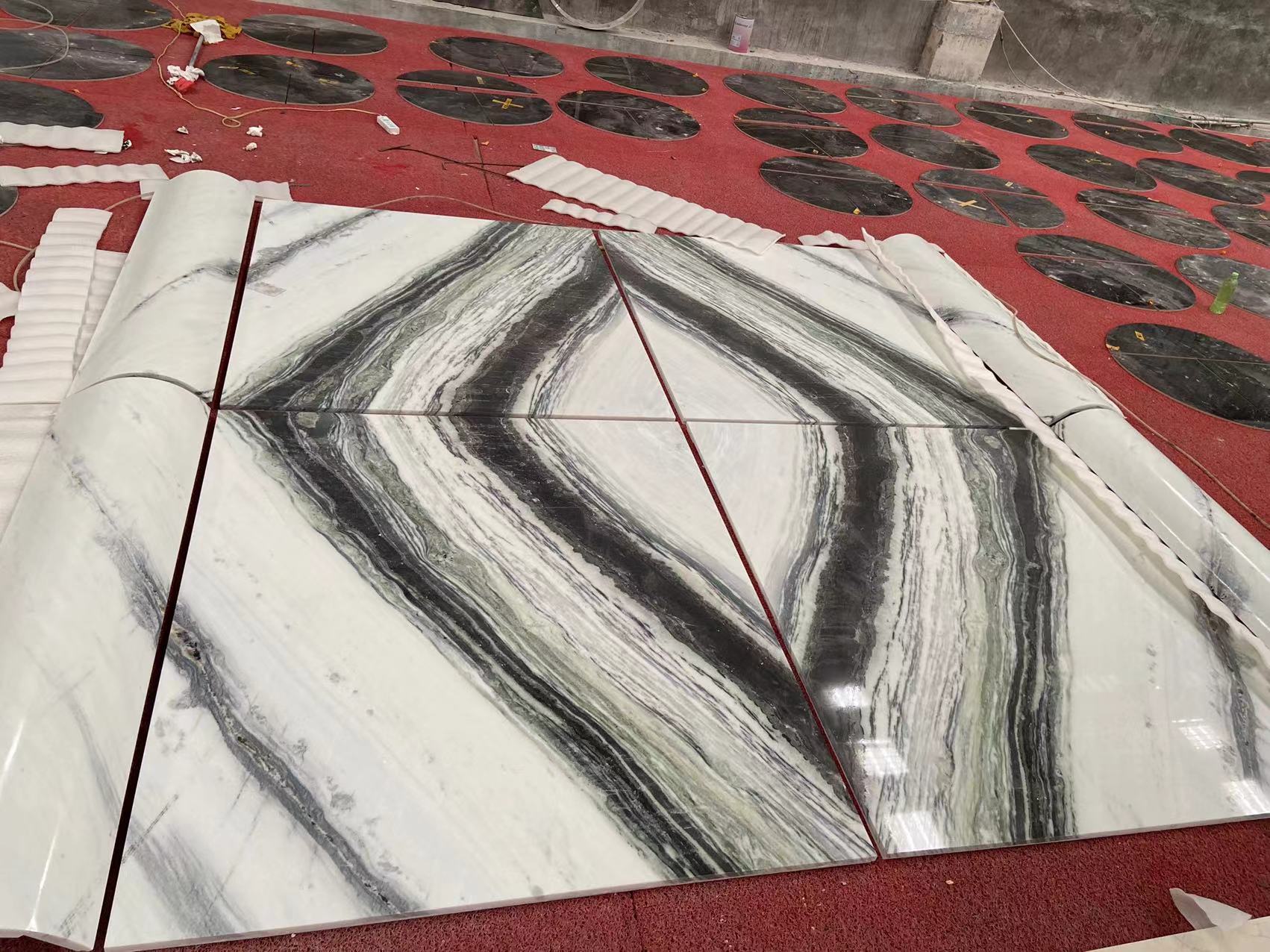 Panda White Quartzite Wall