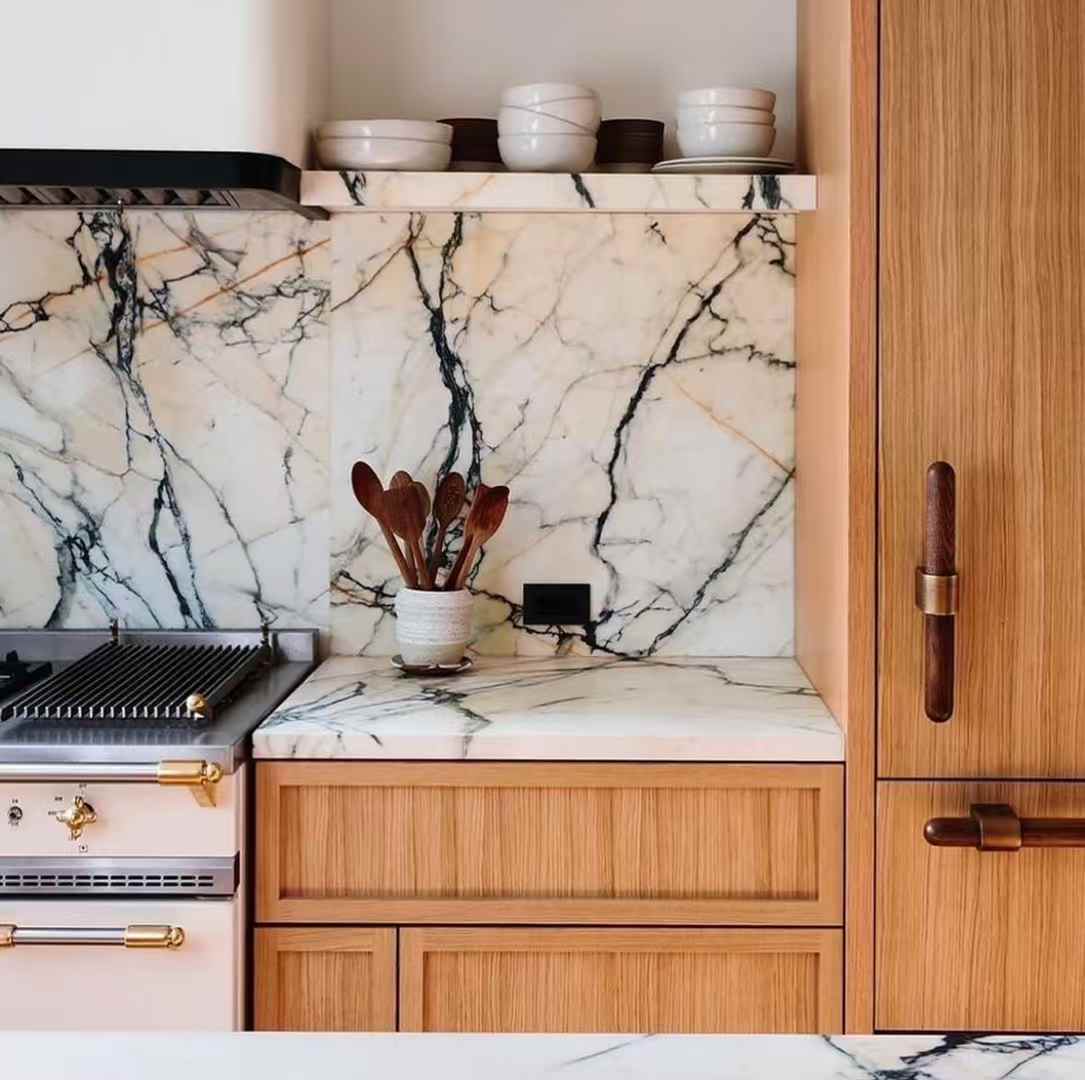 Paonazzo Marble Kitchen Backsplash