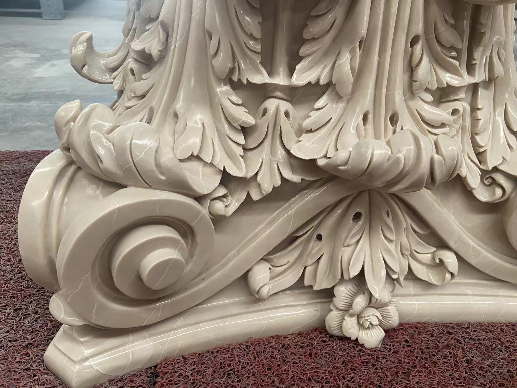 Marble Carved Column Capital