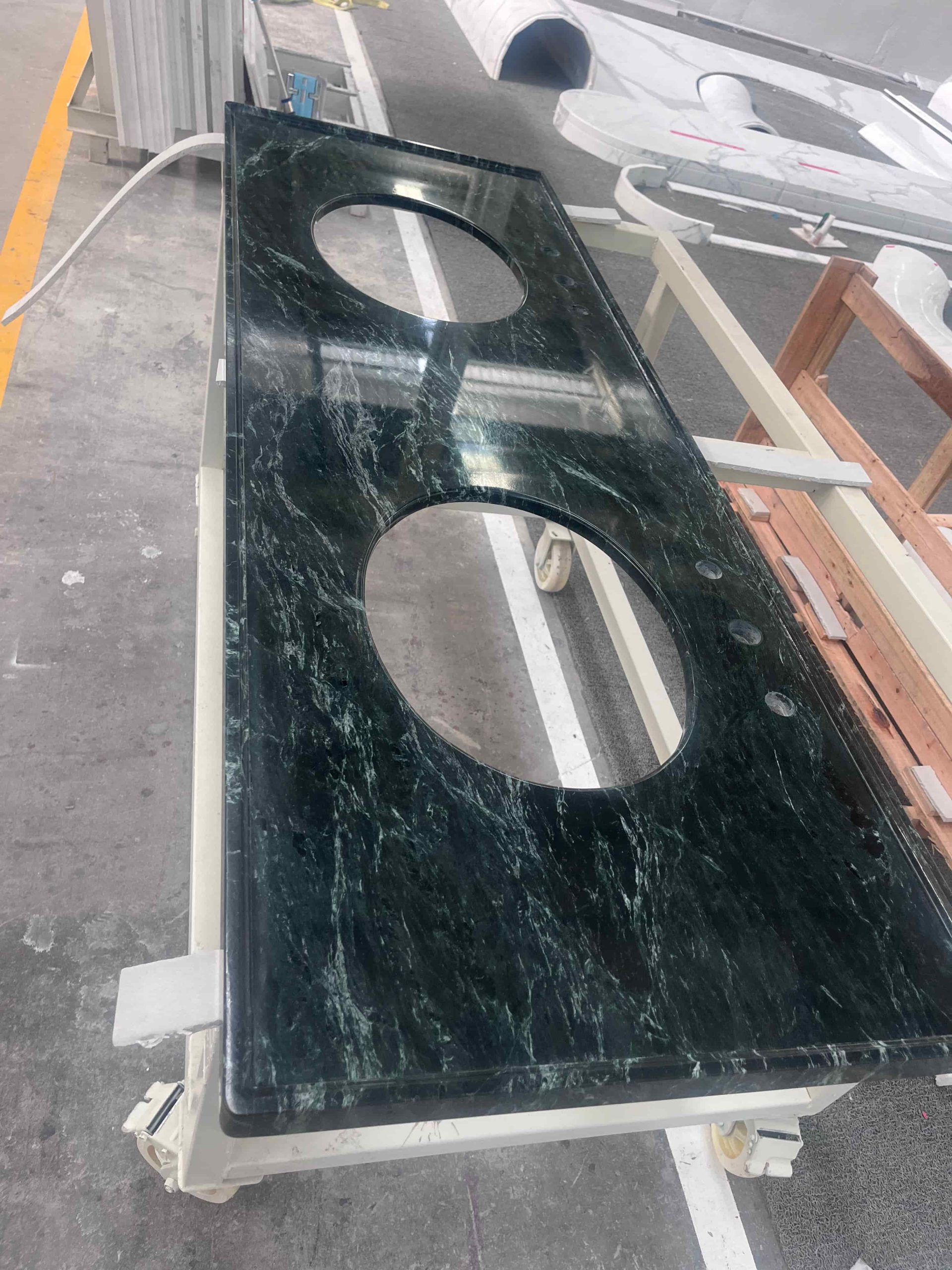 Verde Alpi Marble Bath Vanitytops