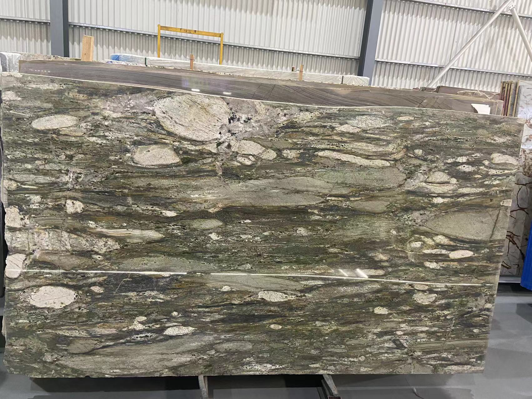 Verde Gauguin Granite polished slabs