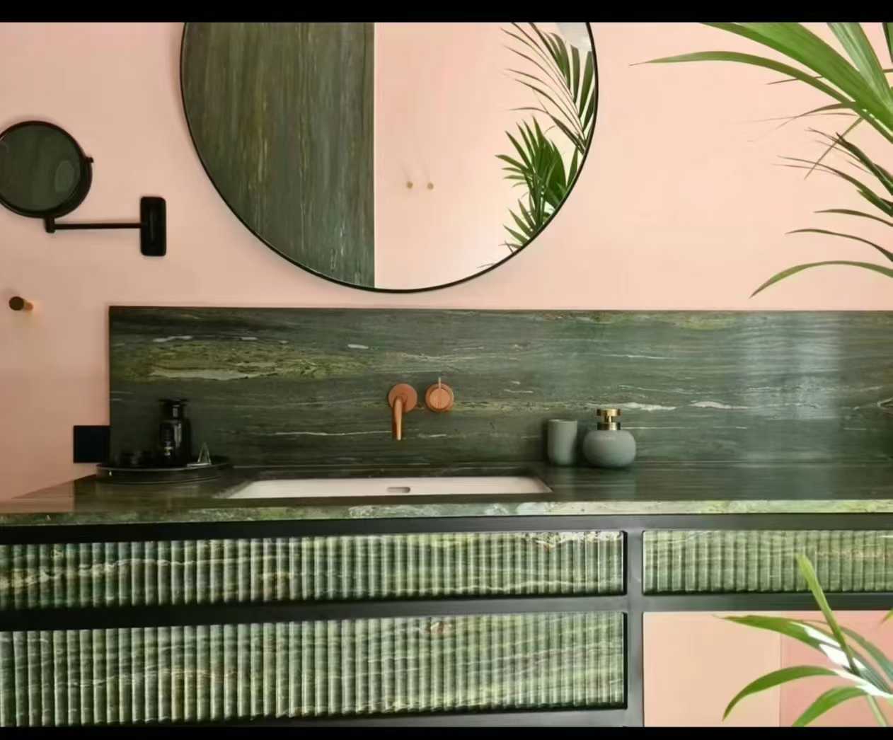 Verde Oasis Marble bathroom vanity tops