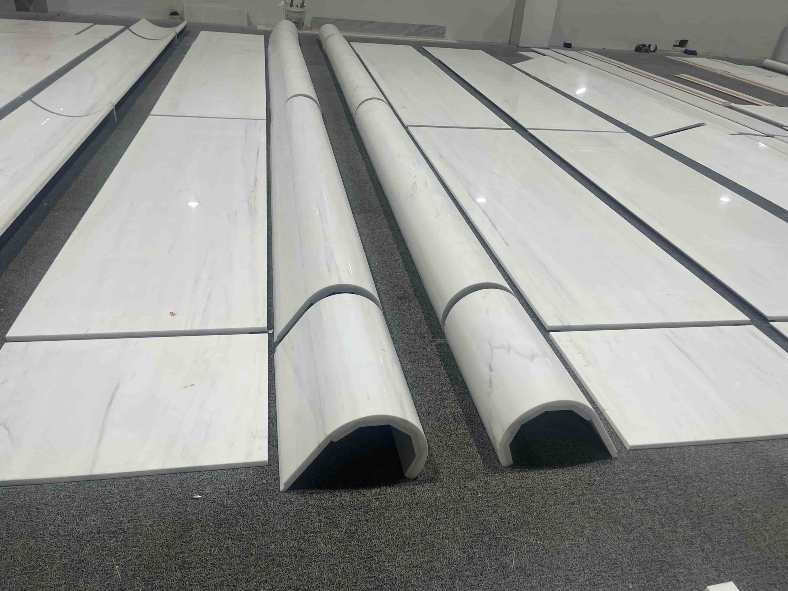 White Marble Curved Wall Tiles