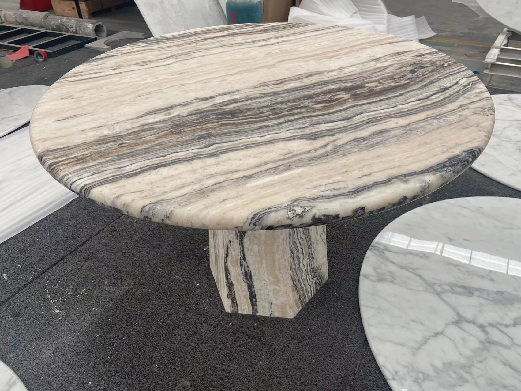 White Zebra Onyx Dining Table